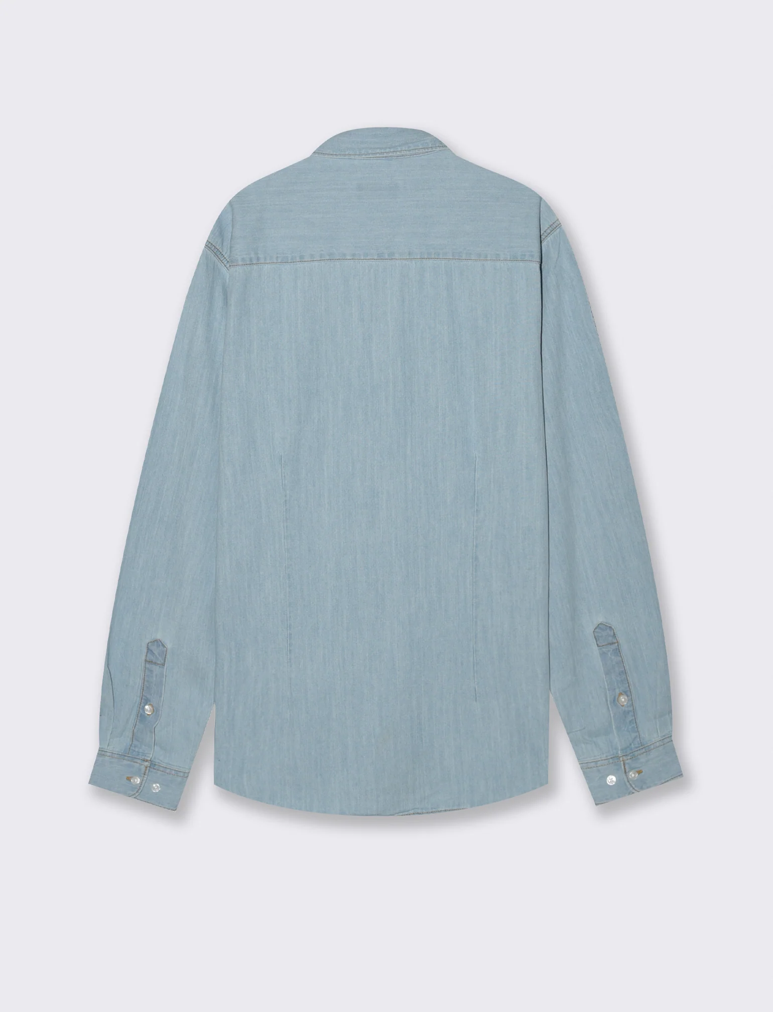 CAMICIA IN DENIM - Denim chiaro - Image 2