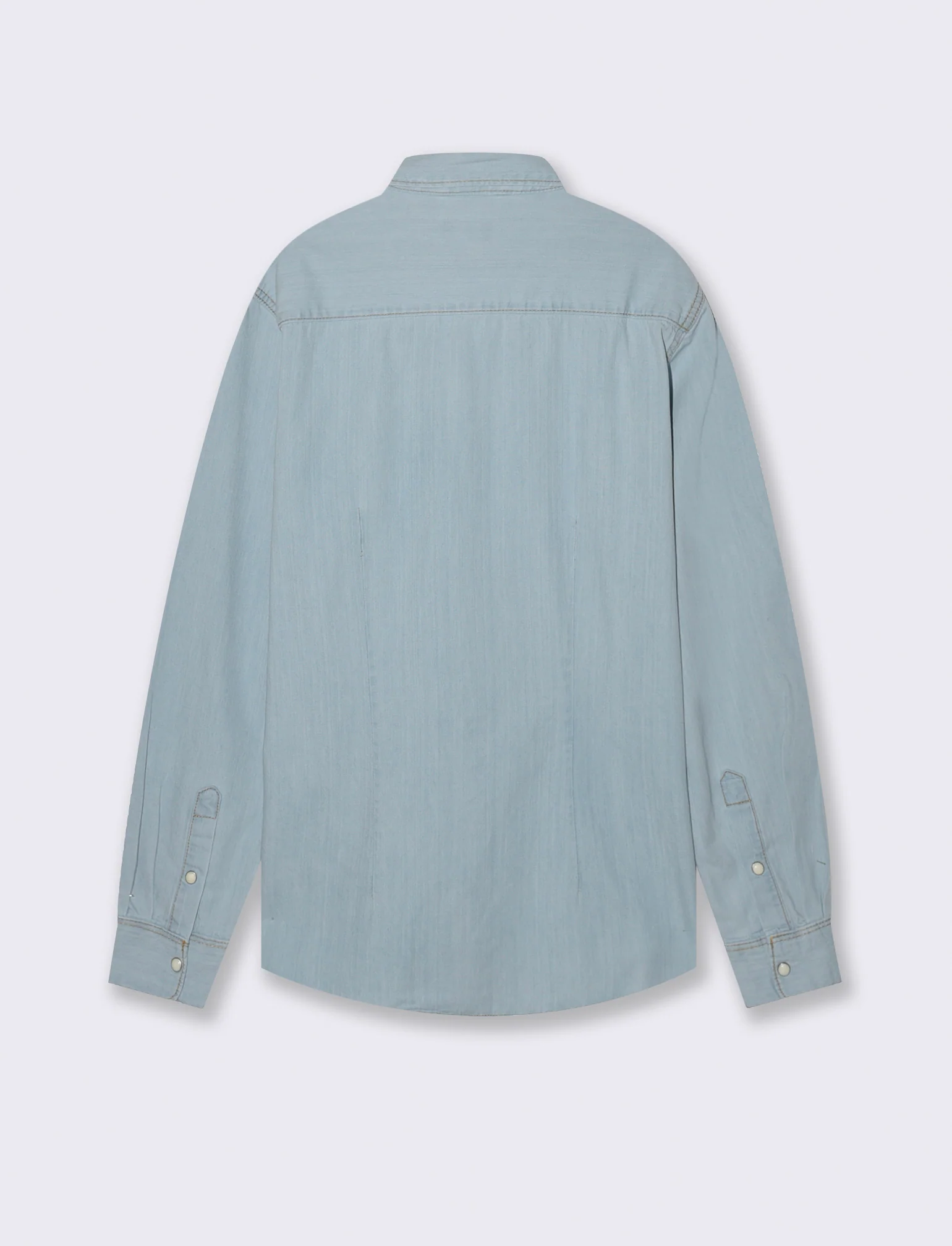 CAMICIA IN DENIM - Denim chiaro - Image 2