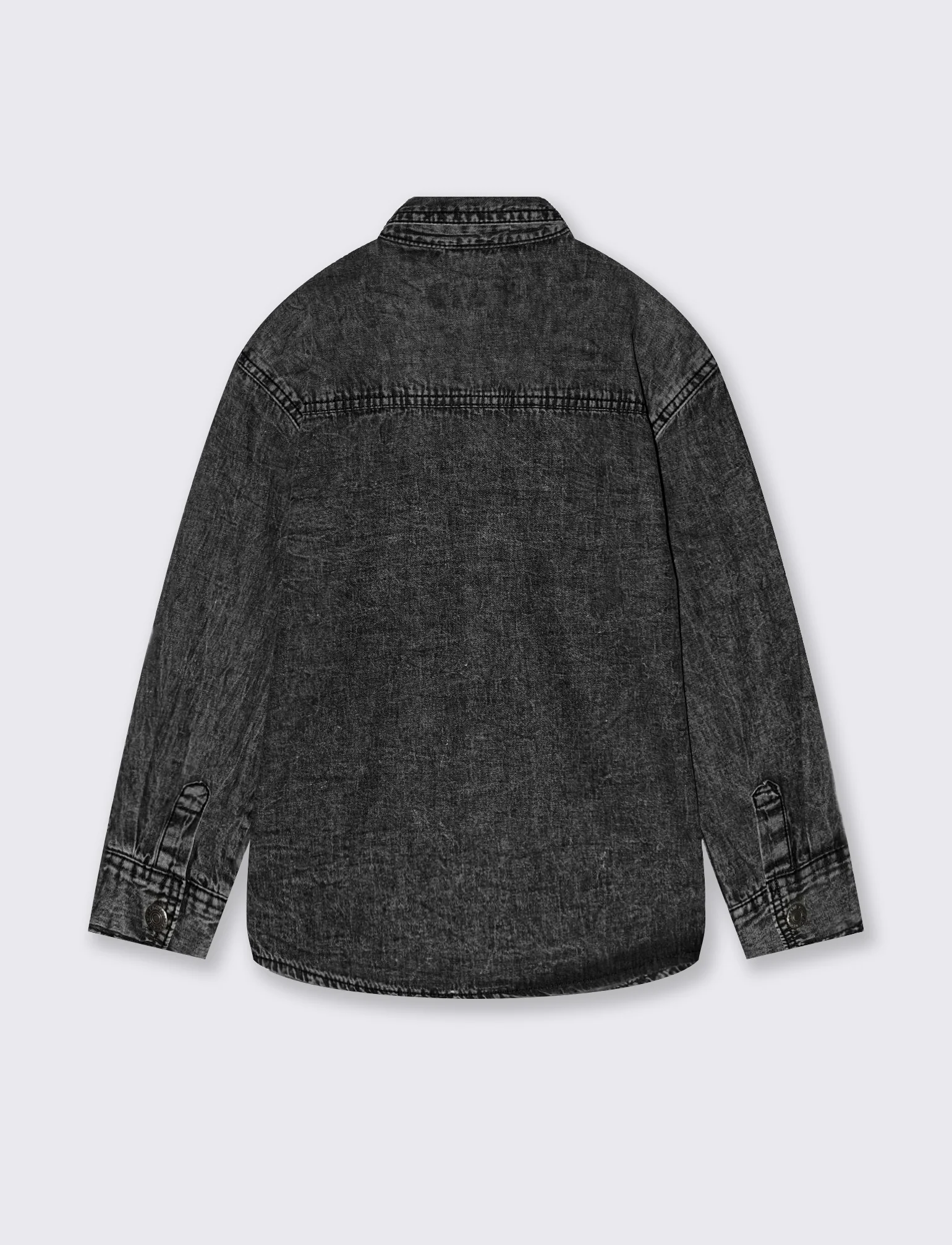 Camicia in denim. - Grigio - Image 4