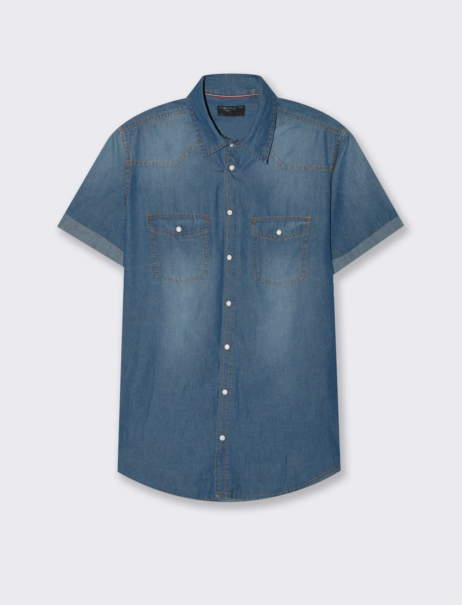 Camicia in denim leggero da uomo - Denim - Image 4