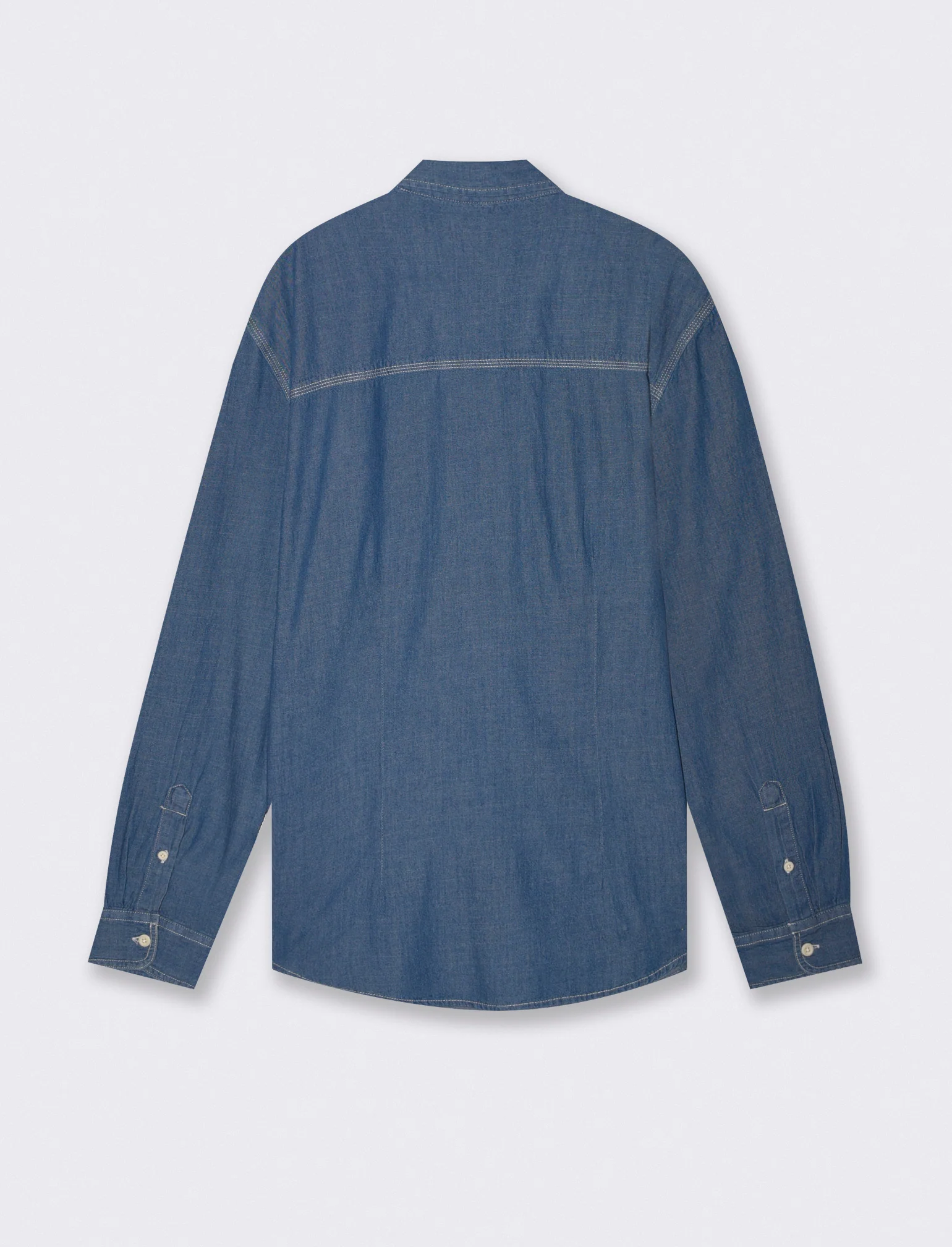 Camicia in denim leggero effetto slavato - Denim - Image 2