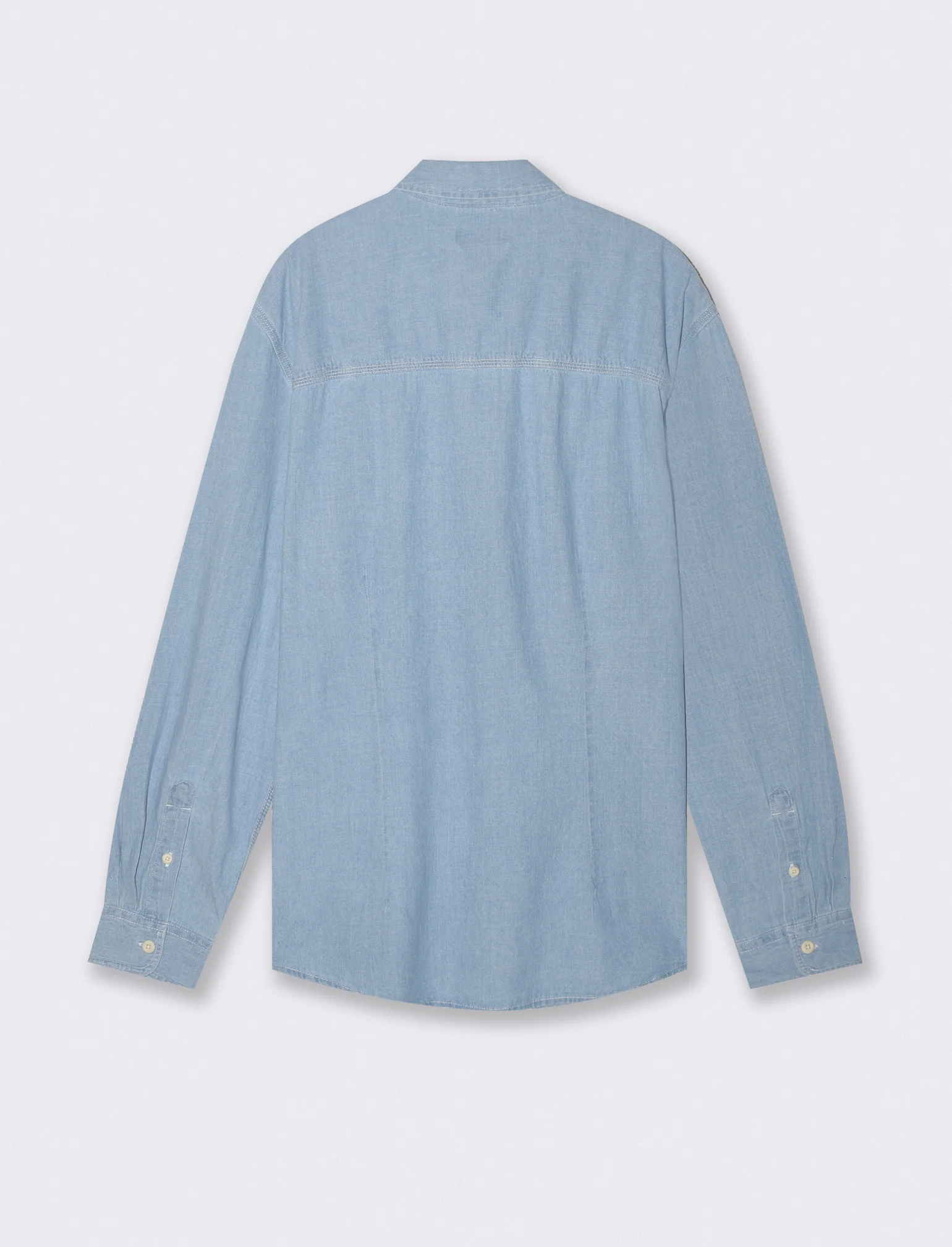 Camicia in denim leggero effetto slavato - Denim chiaro - Image 2