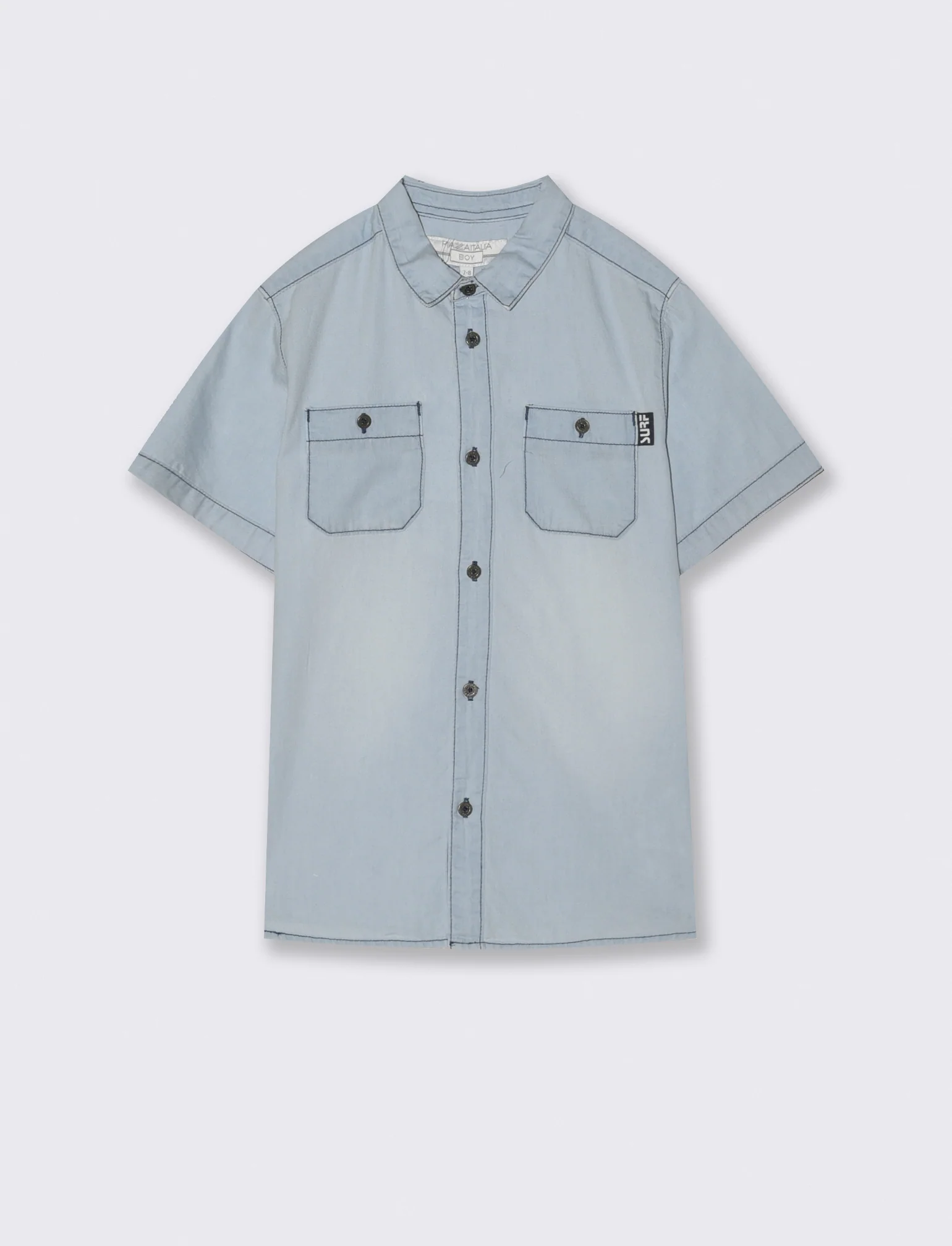 Camicia in denim mezza manica estiva - Denim chiaro