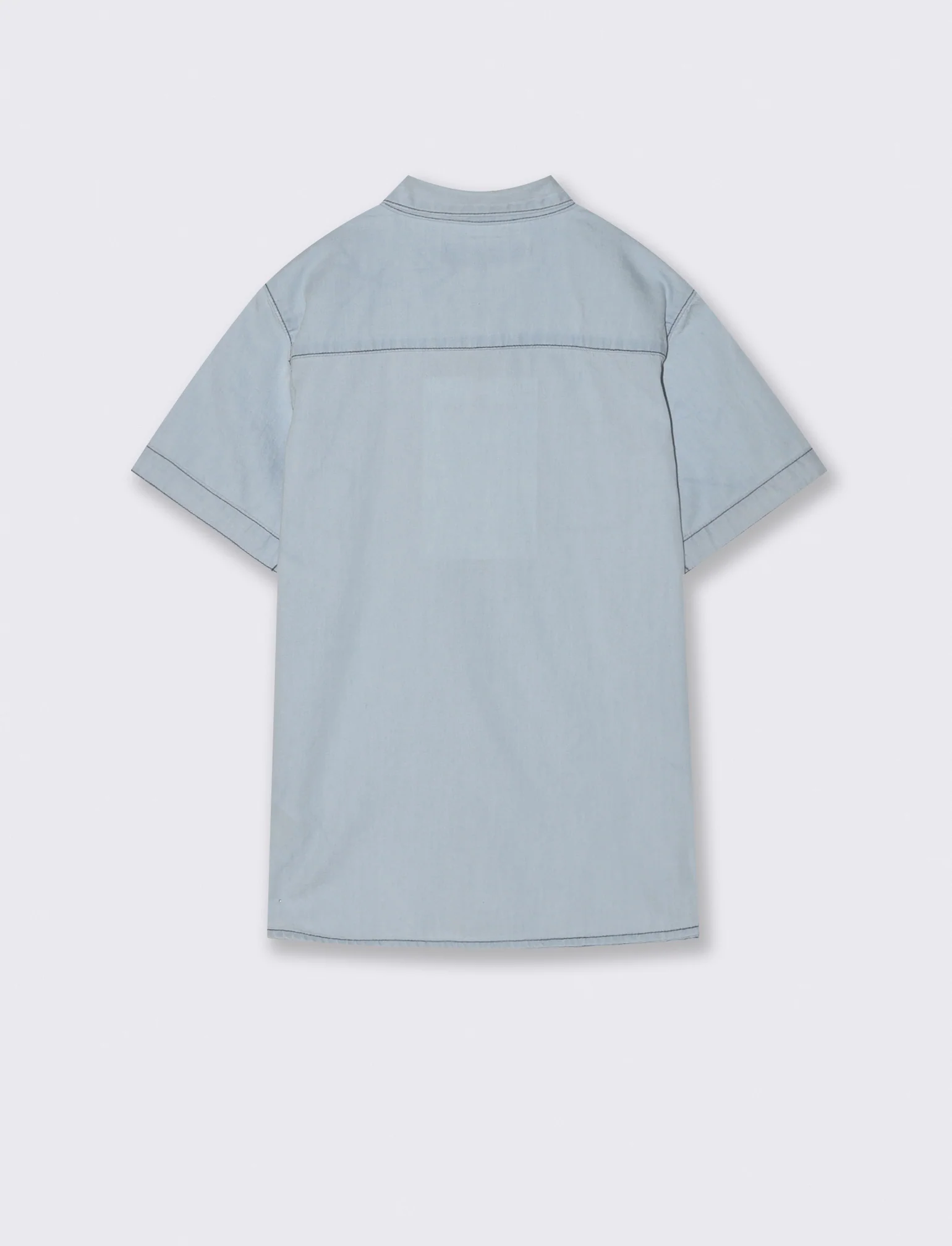 Camicia in denim mezza manica estiva - Denim chiaro - Image 2