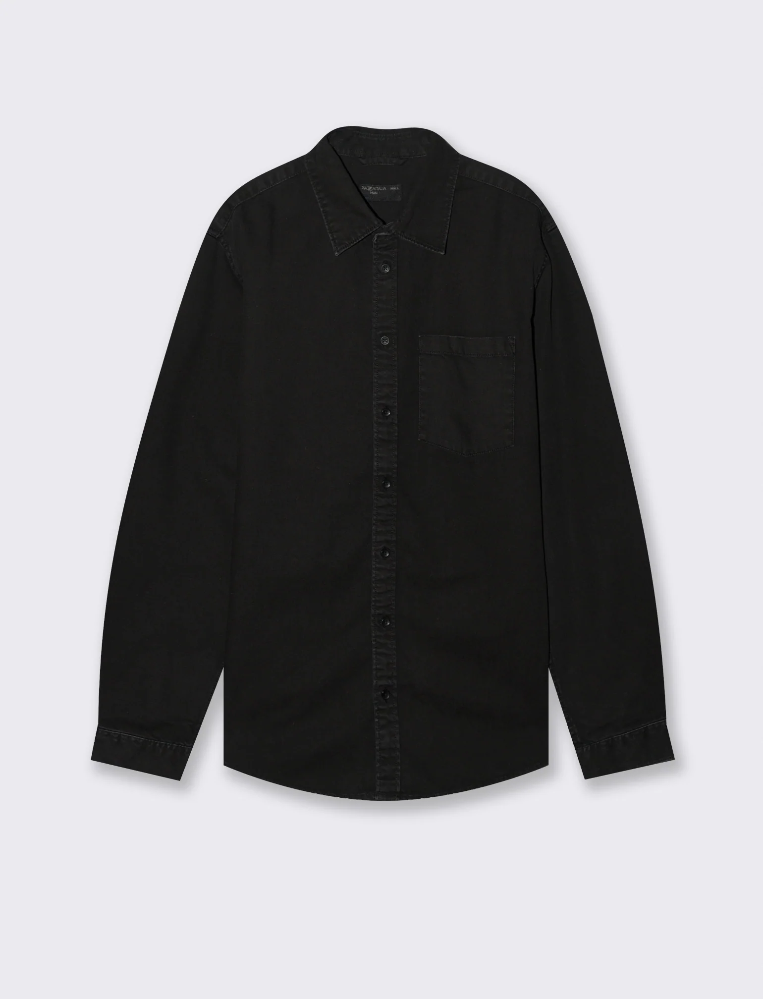 CAMICIA IN DENIM - Nero