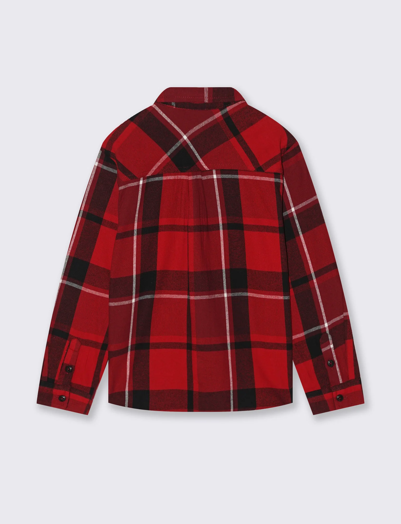 Camicia in flanella fantasia. - Rosso - Image 2