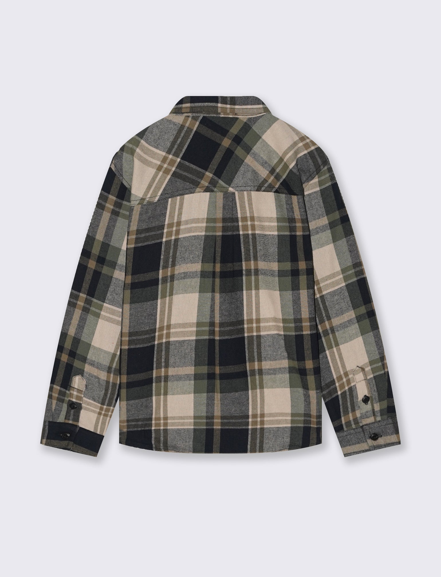 Camicia in flanella fantasia. - Verde - Image 2