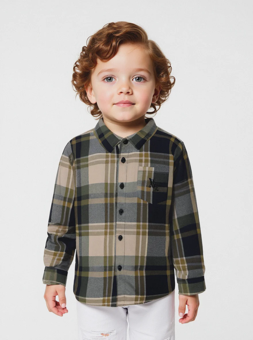 Camicia in flanella - Verde