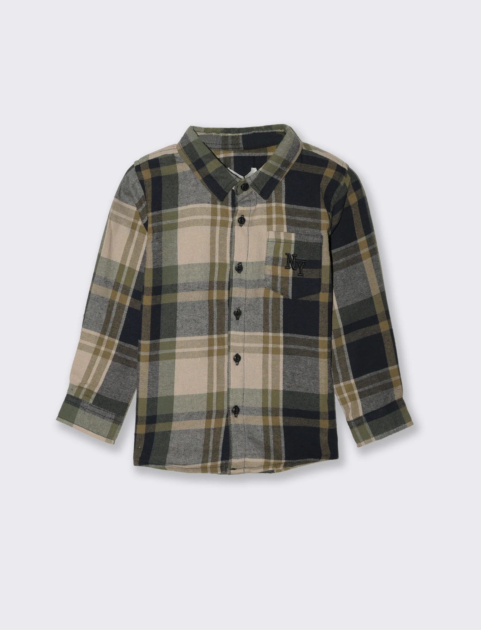Camicia in flanella - Verde - Image 2