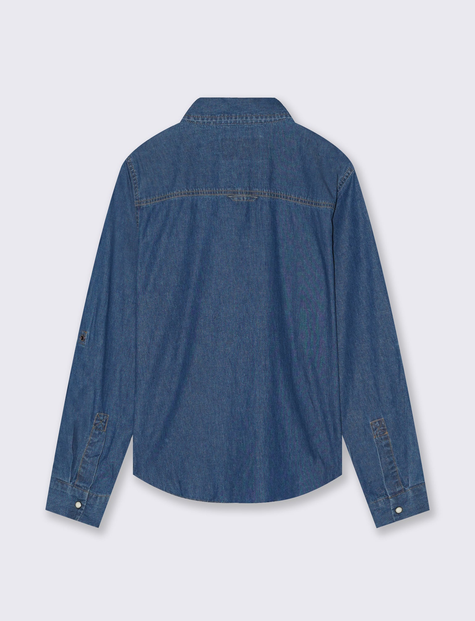 Camicia in Jeans Manica Lunga - Denim - Image 2