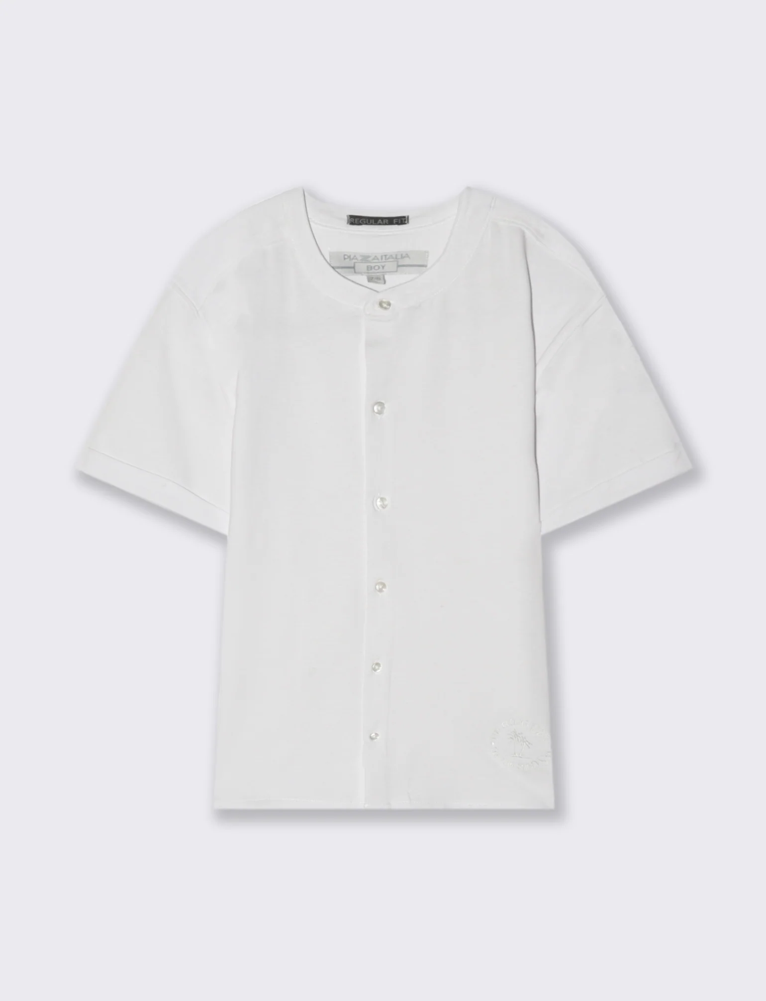 Camicia in jersey mezza manica da bambino - Bianco sporco