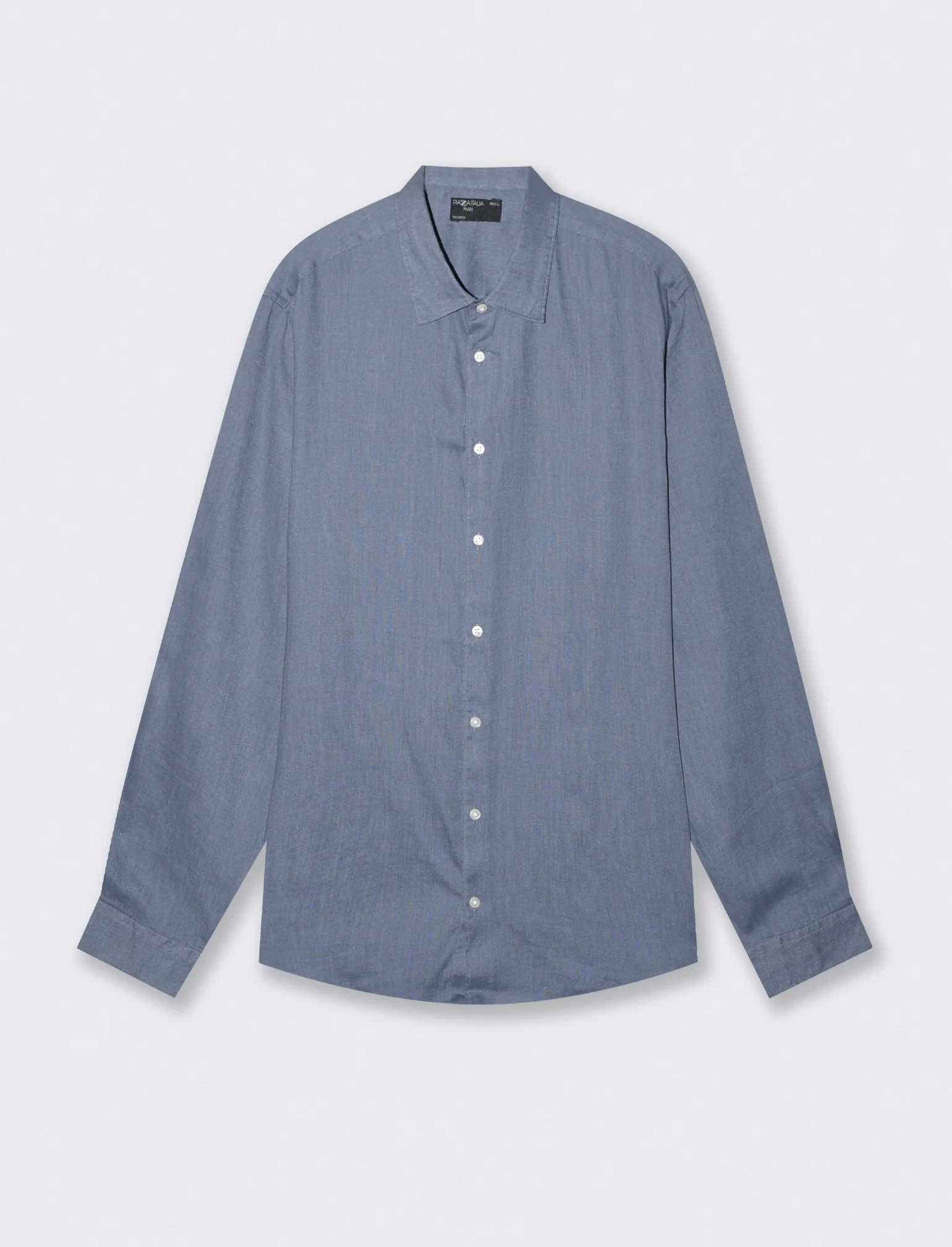 Camicia in lino leggero con collo francese - CARTA DA ZUCCHERO
