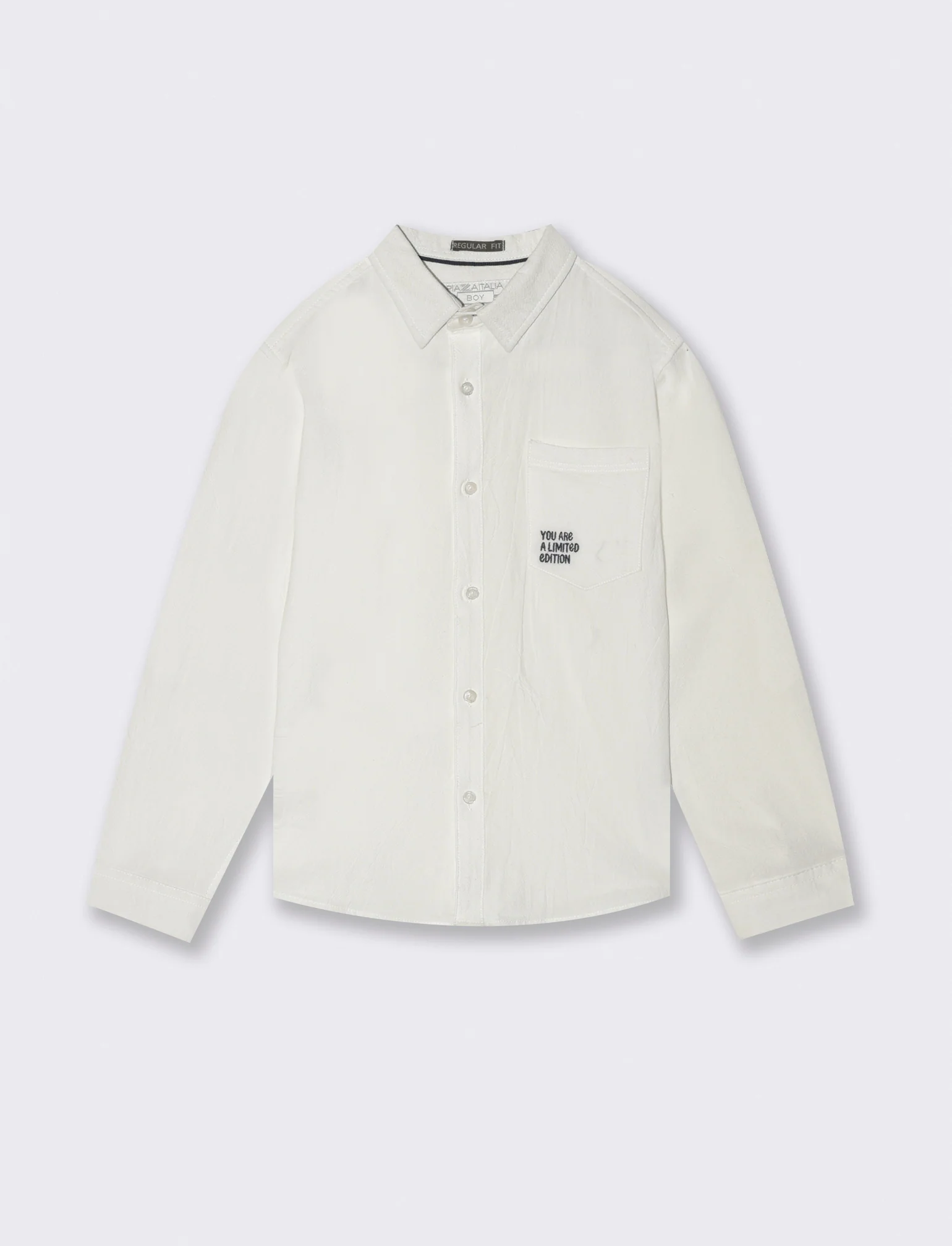 Camicia in misto lino da bambino - Bianco latte - Image 4