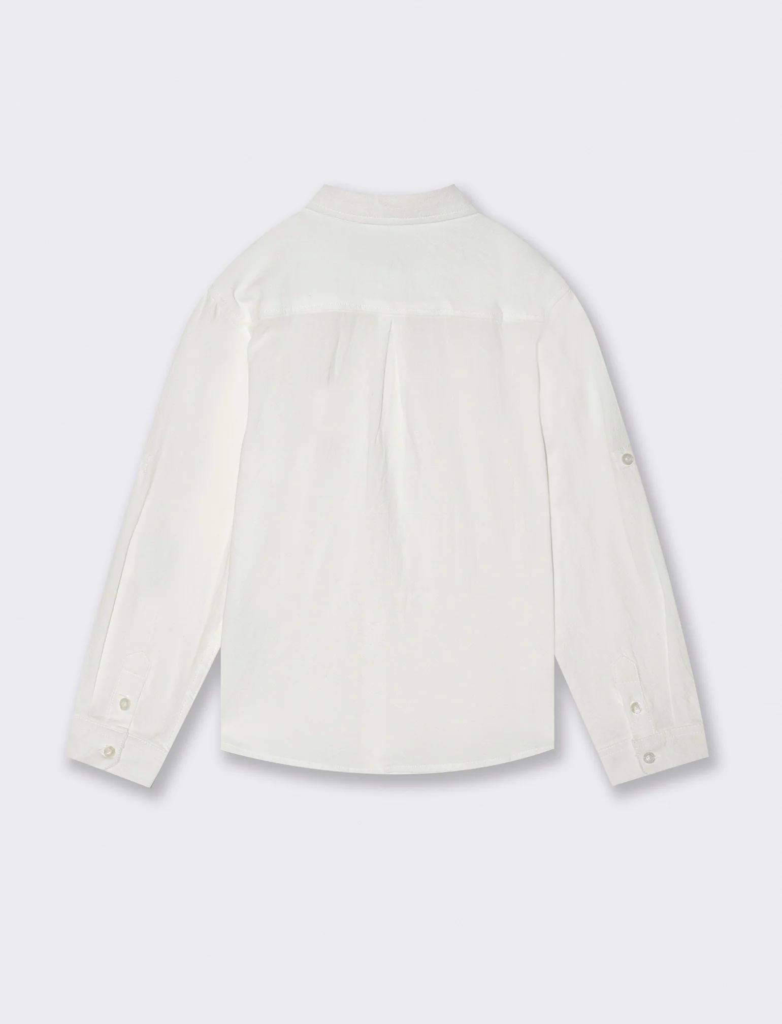 Camicia in misto lino da bambino - Bianco latte - Image 5
