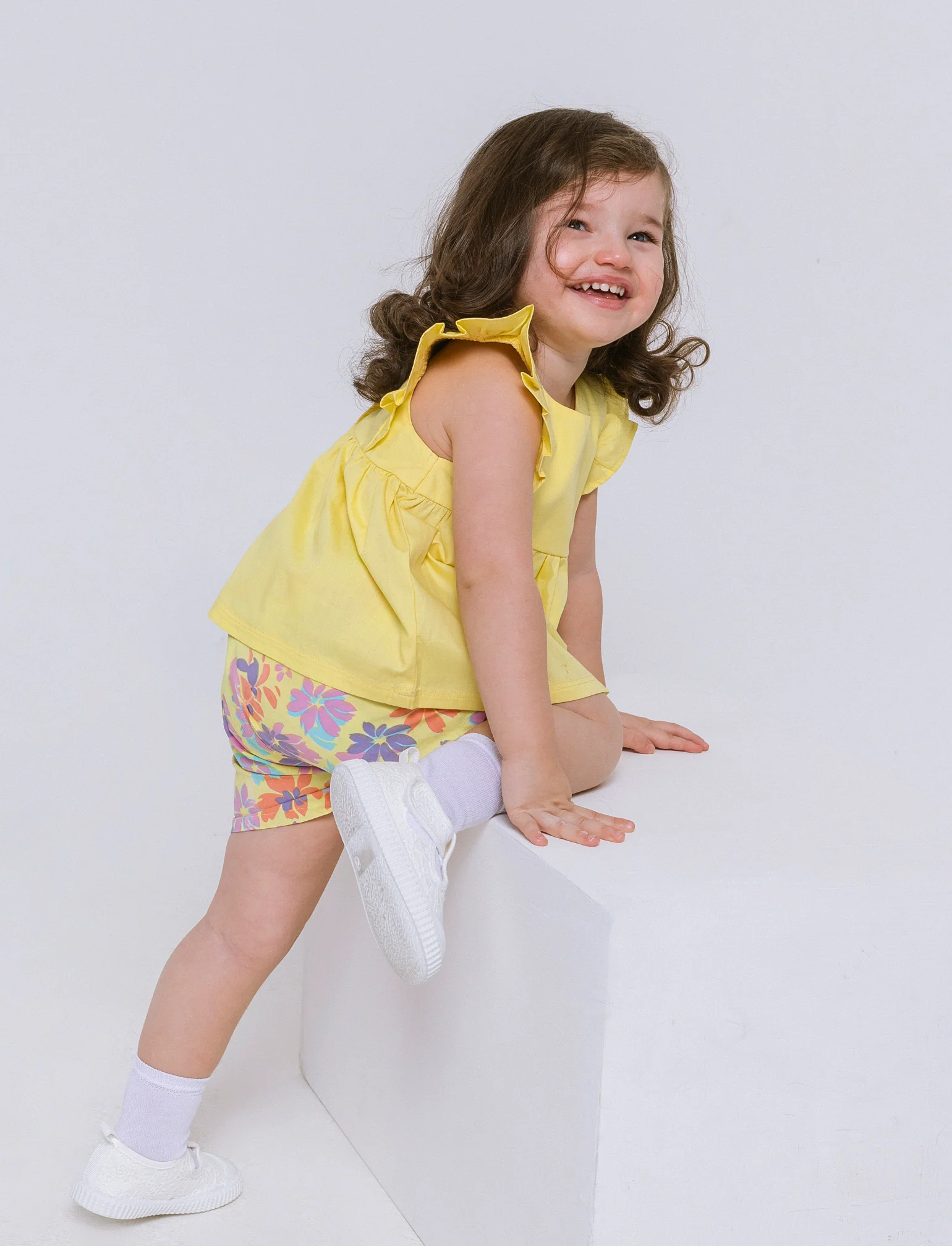Camicia in popeline da neonata - Giallo - Image 2