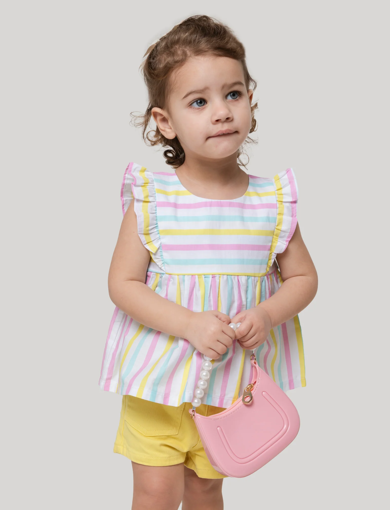 Camicia in popeline da neonata - Righe