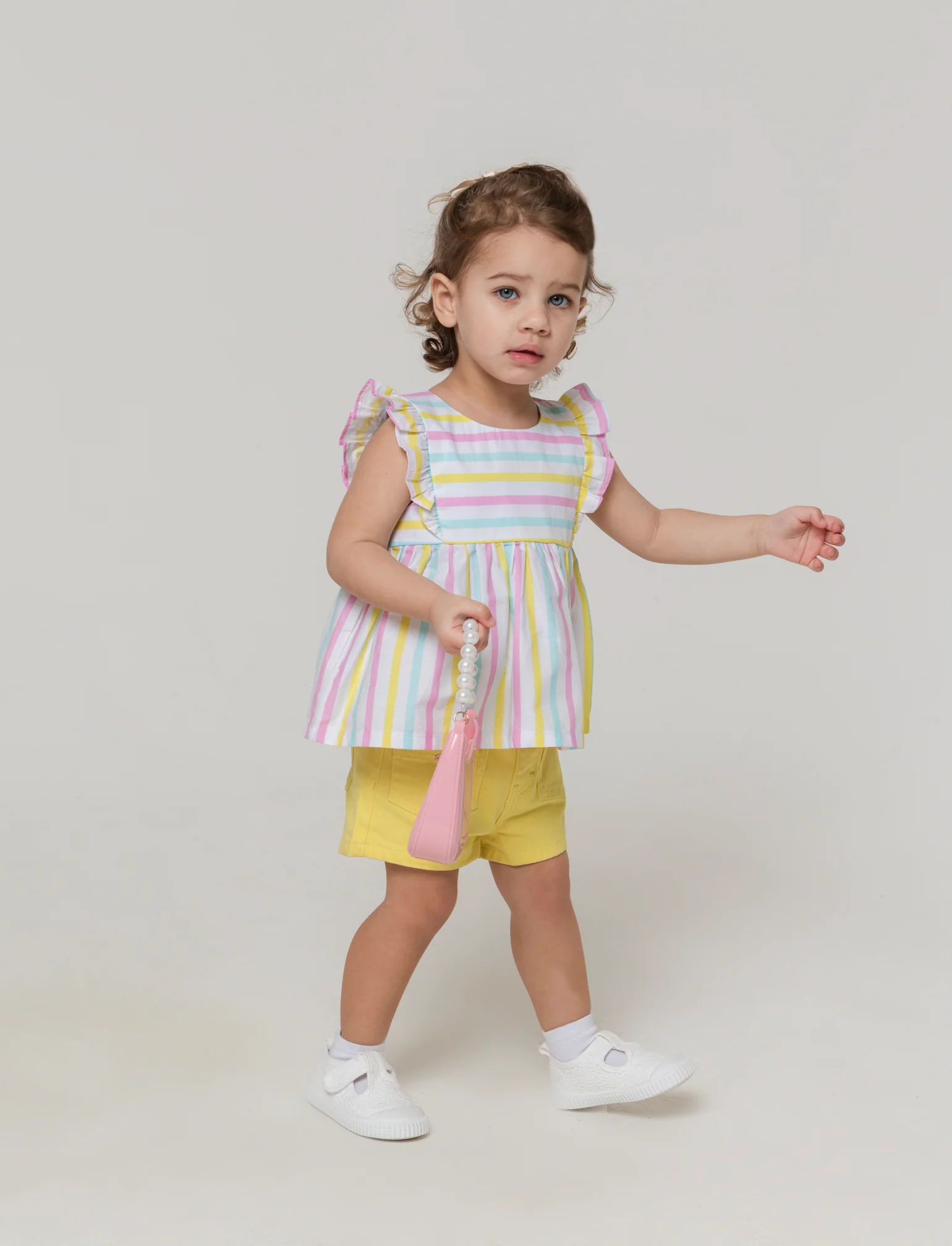 Camicia in popeline da neonata - Righe - Image 2