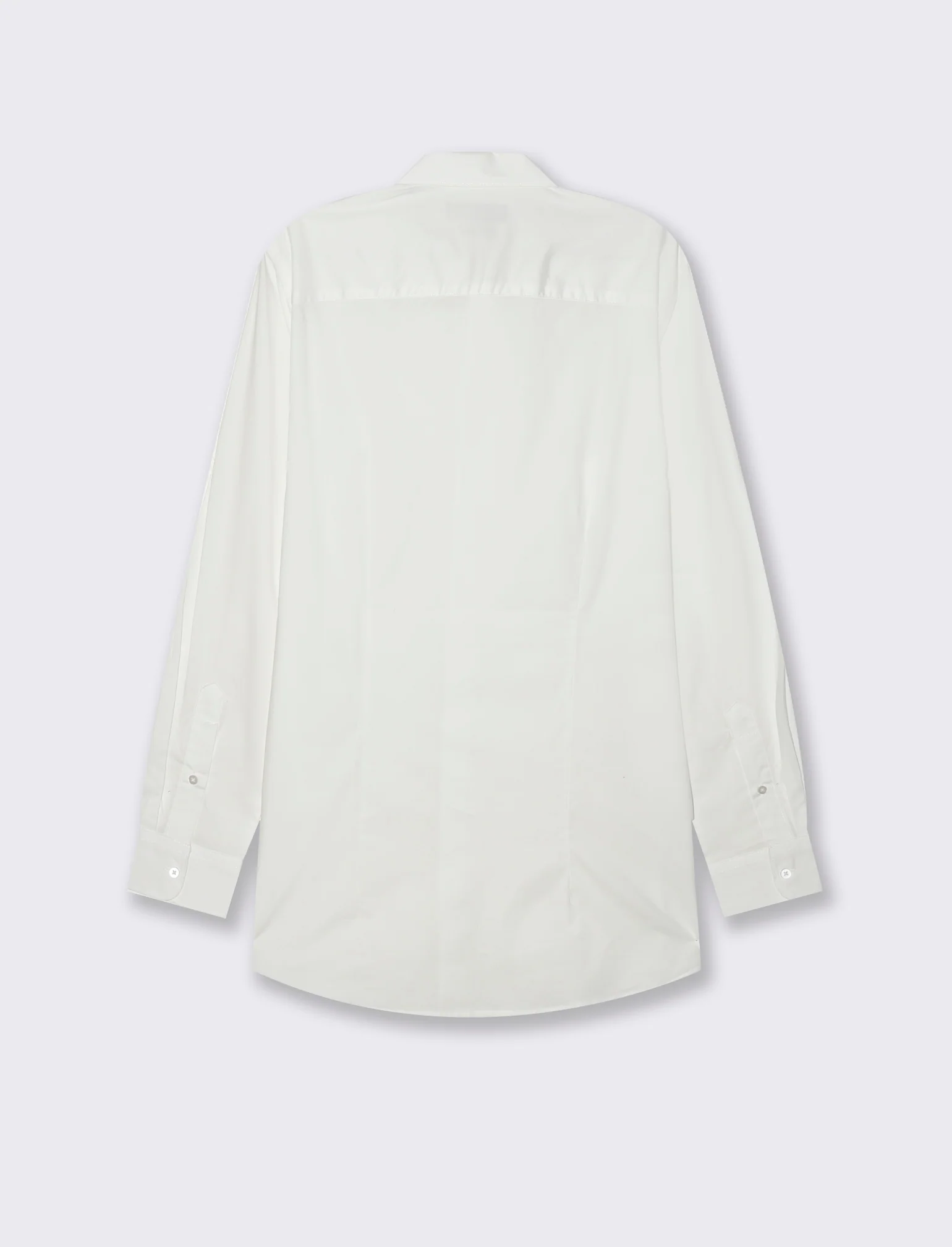 CAMICIA IN POPELINE ELASTICIZZATA SLIM FIT - Bianco - Image 2