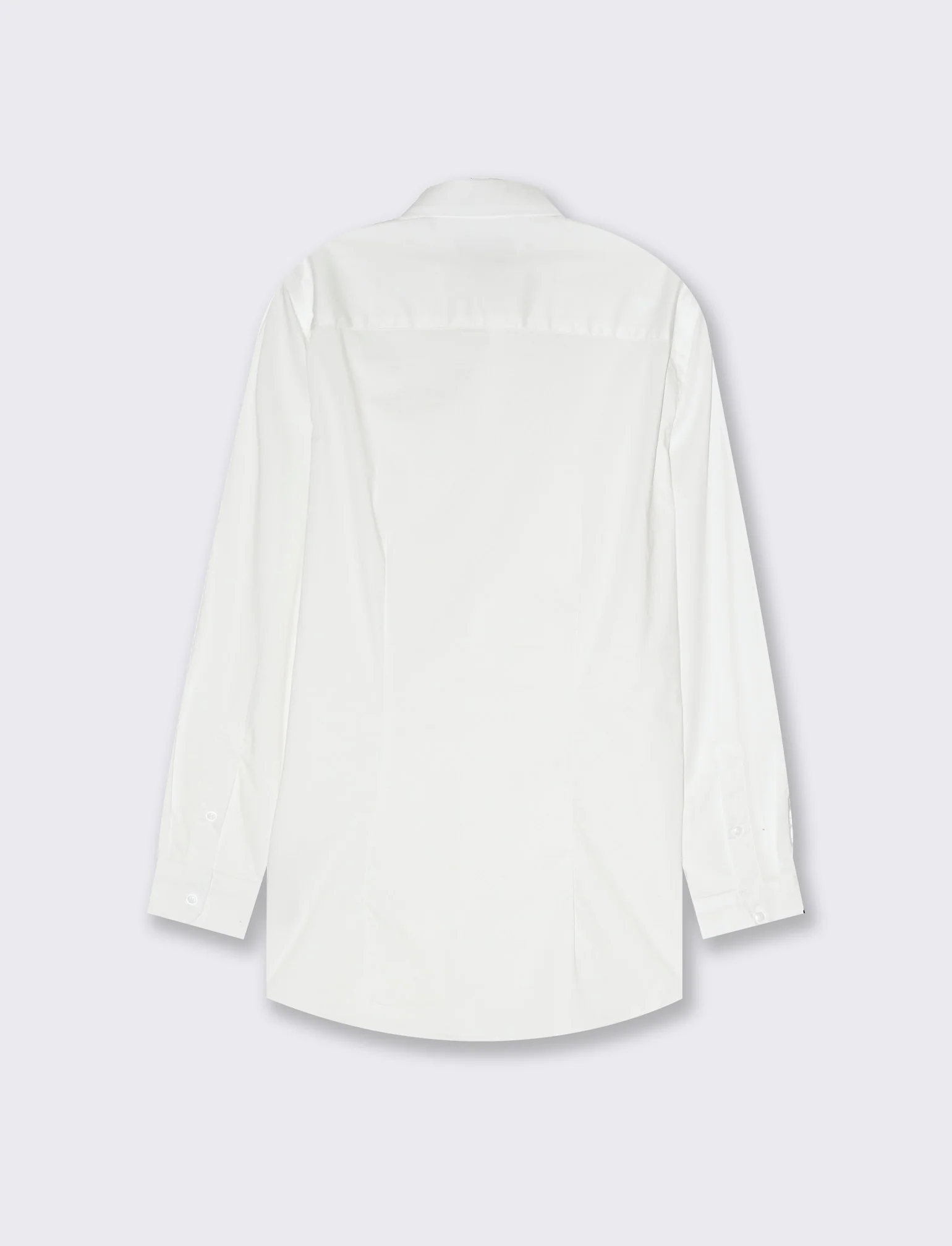 Camicia in popeline elasticizzata slim fit da uomo - Bianco - Image 2