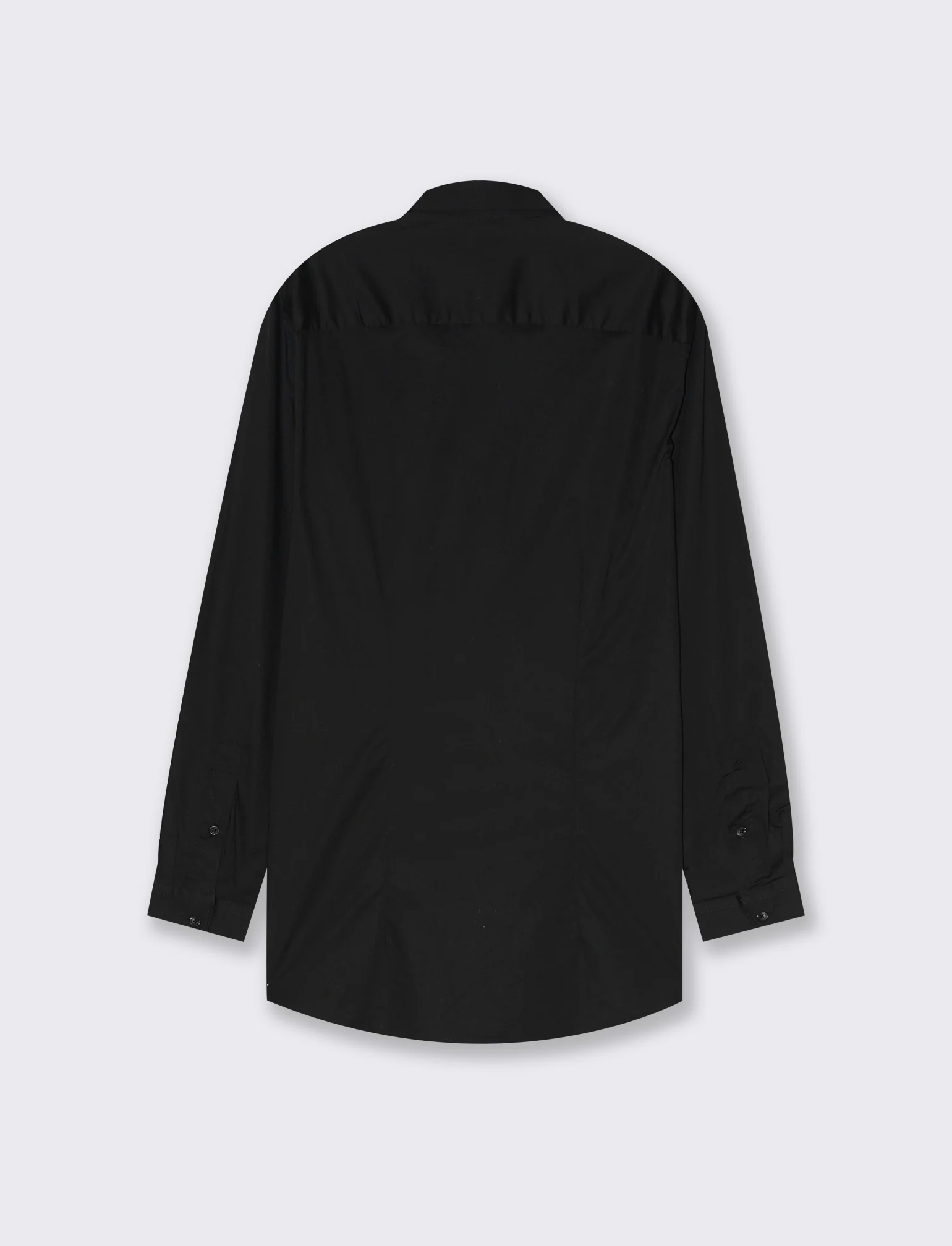 Camicia in popeline elasticizzata slim fit da uomo - Nero - Image 2