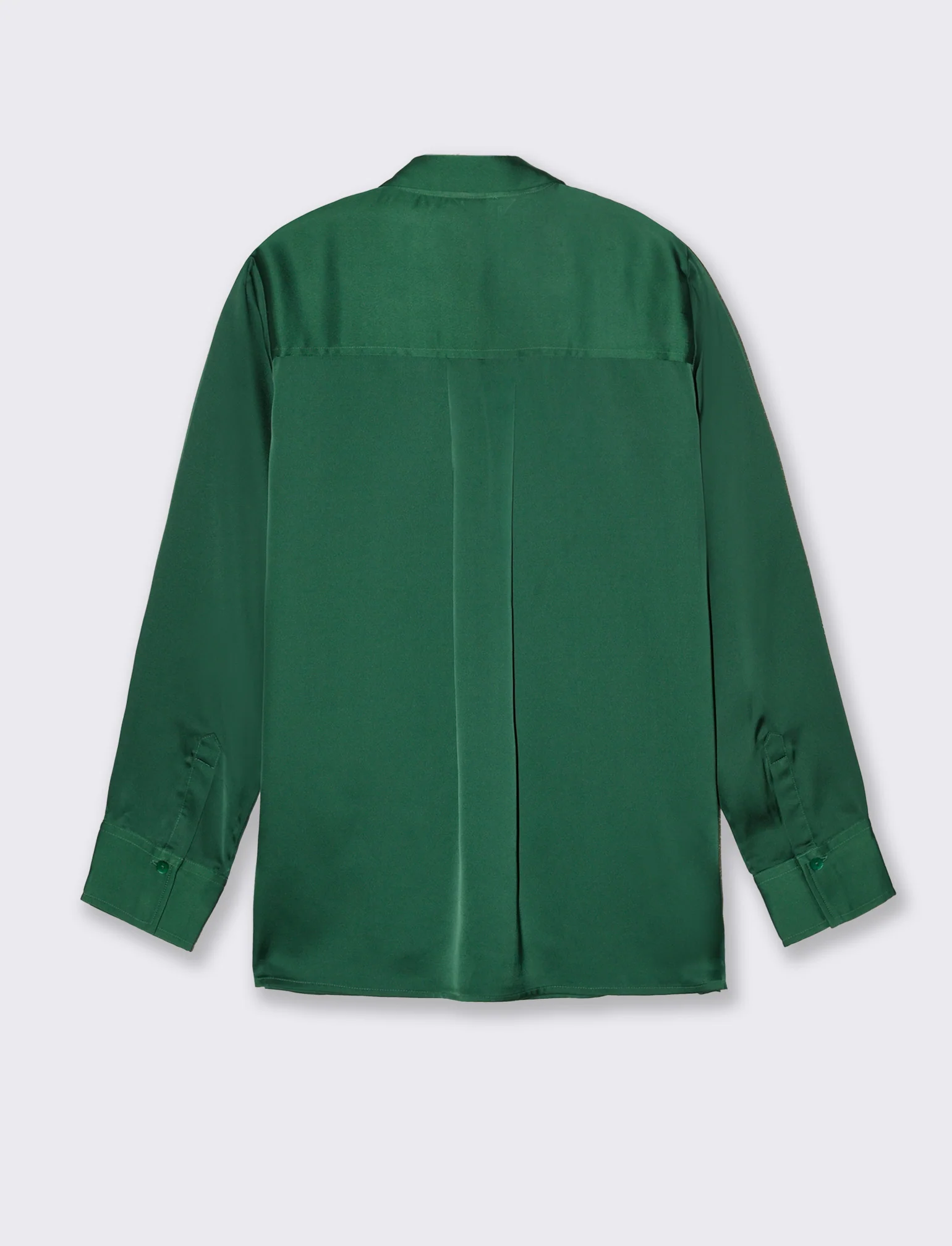 Camicia in satin da donna - Verde - Image 5