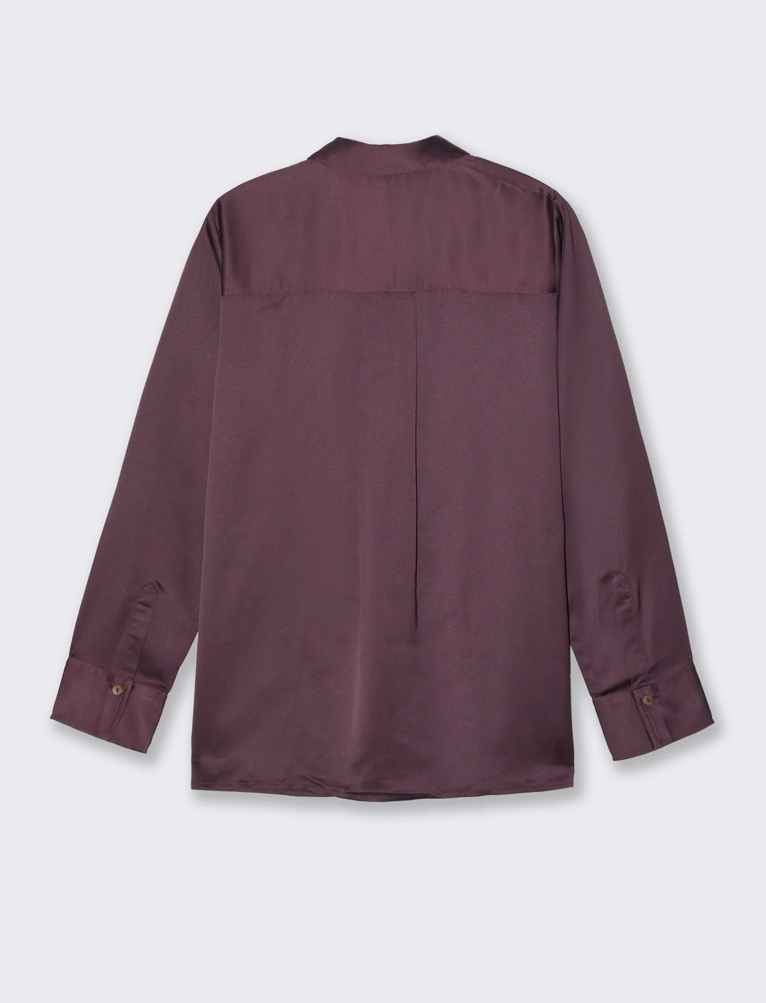 Camicia in satin da donna - Viola - Image 2