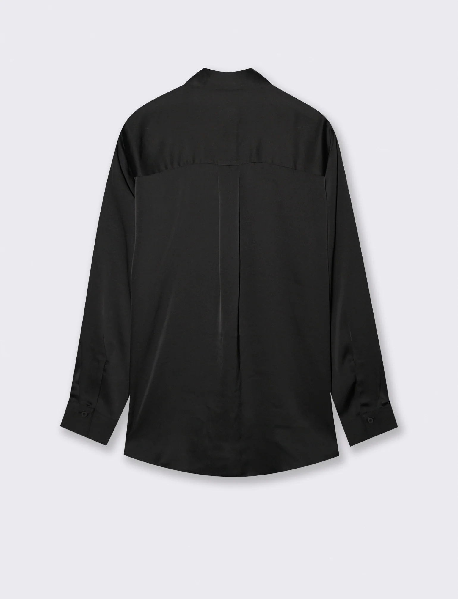 CAMICIA IN SATIN - Nero - Image 2