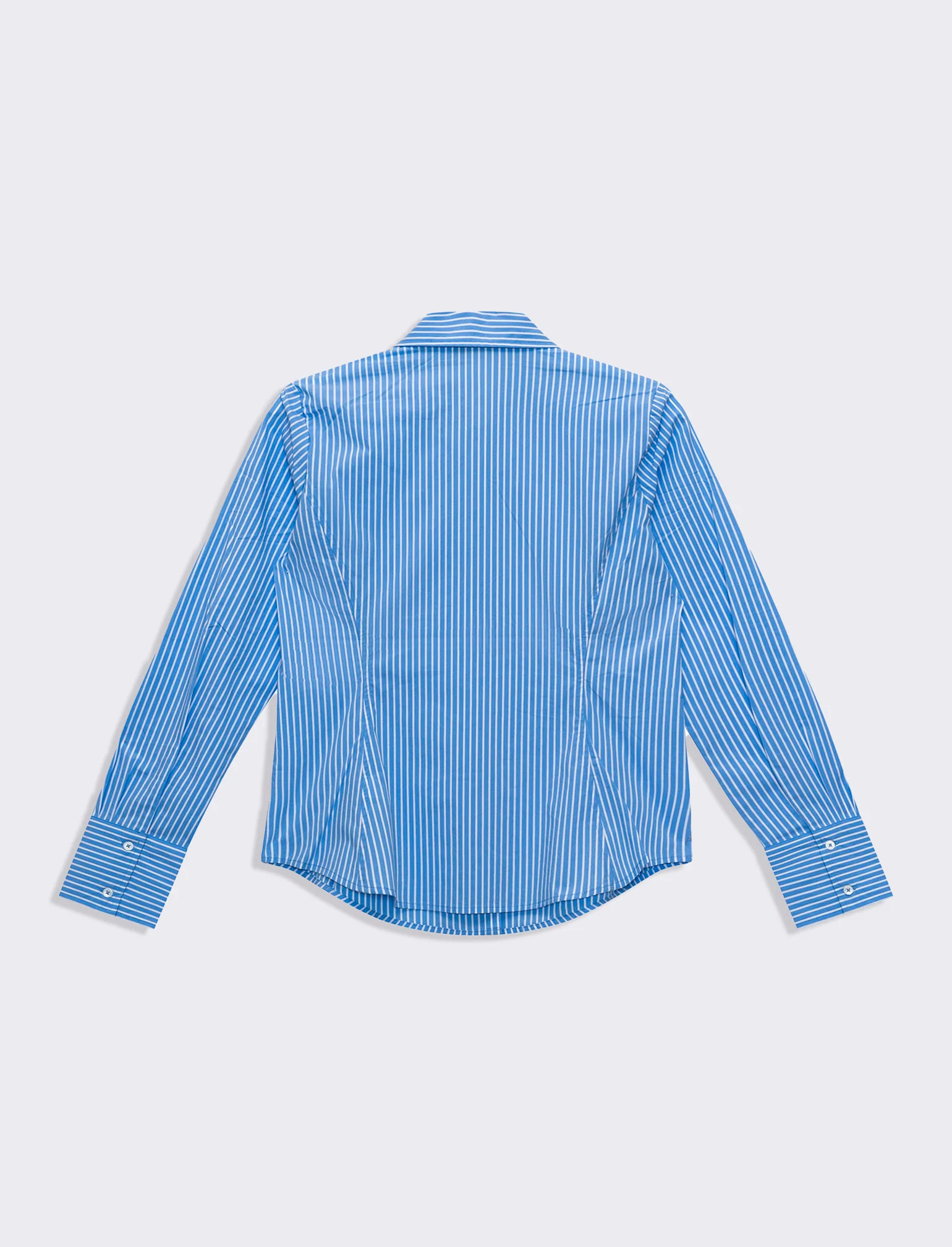 Camicia in tela elastica da donna - Celeste - Image 5