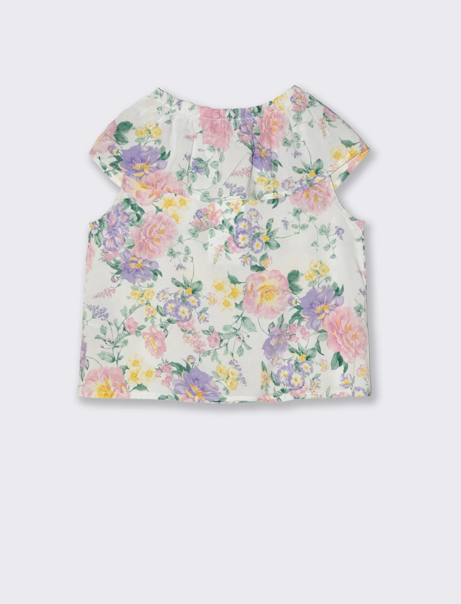 Camicia in viscosa da bambina - Fiorato - Image 2