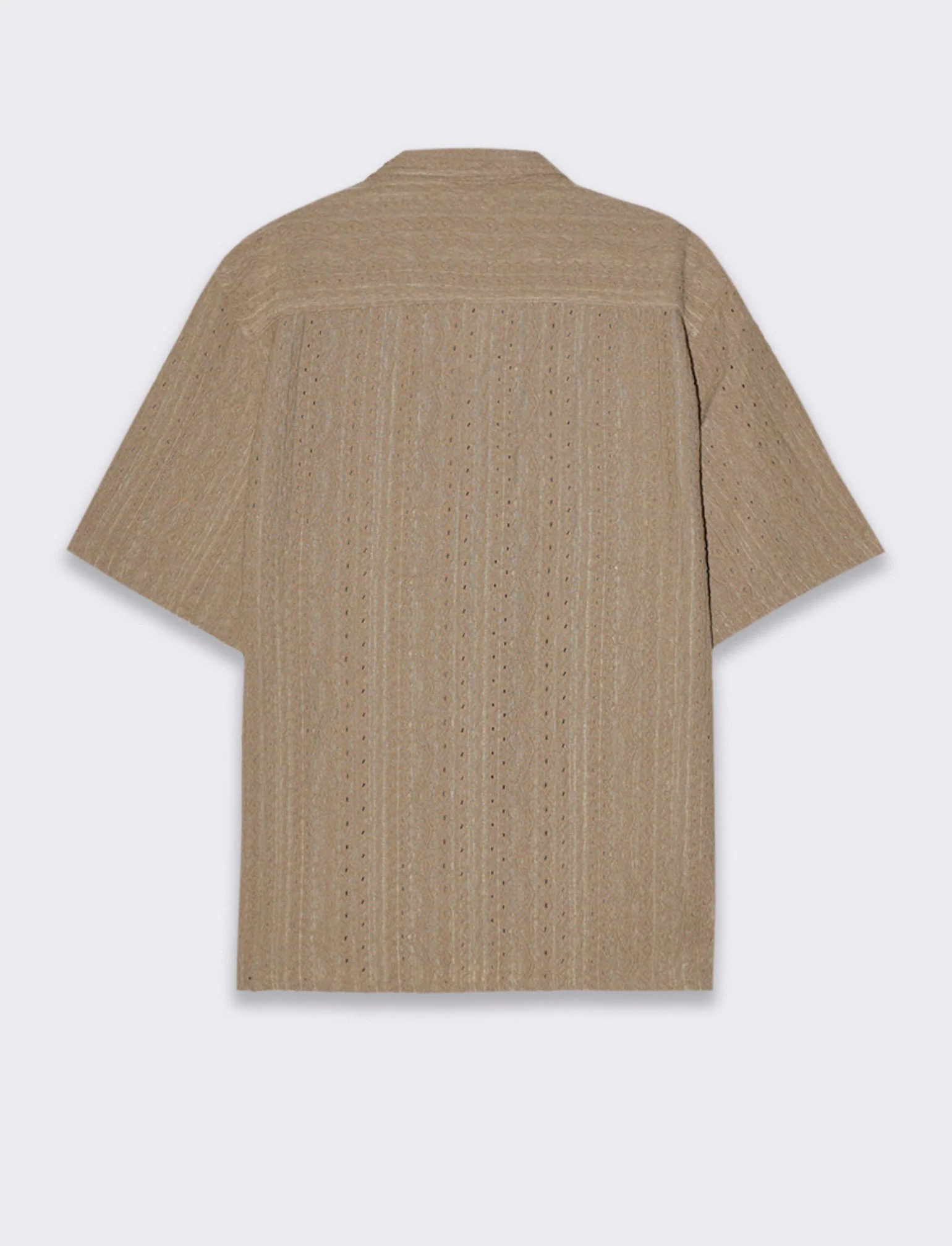 Camicia jacquard effetto crochet da uomo - Grigio tortora - Image 2