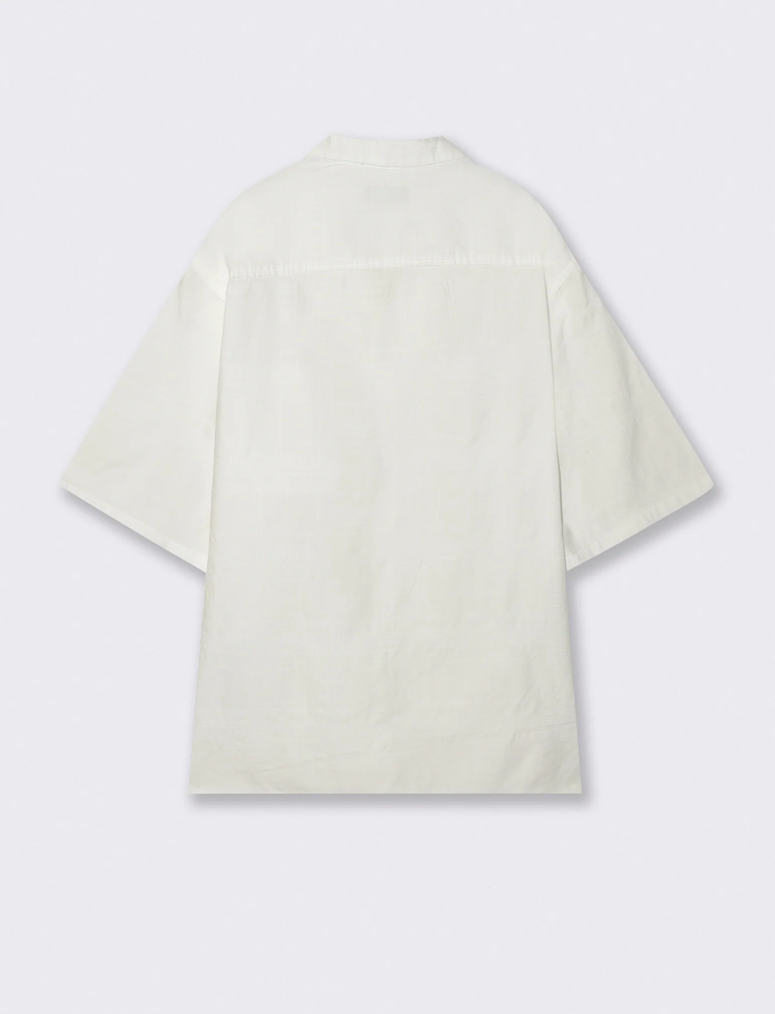 Camicia Jacquard Effetto Quadri Soft Fit - Bianco - Image 2