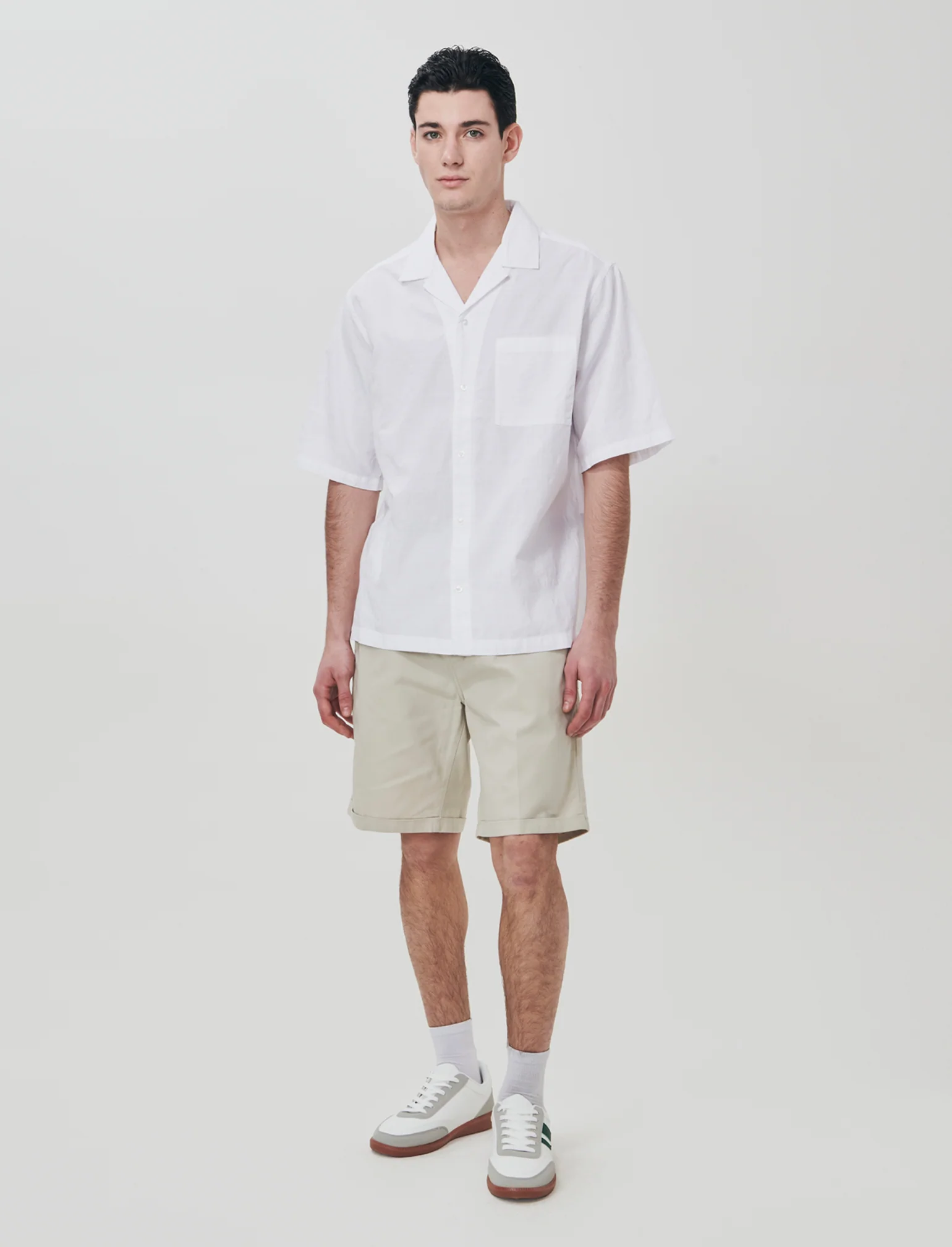 Camicia Jacquard Effetto Quadri Soft Fit - Bianco - Image 3