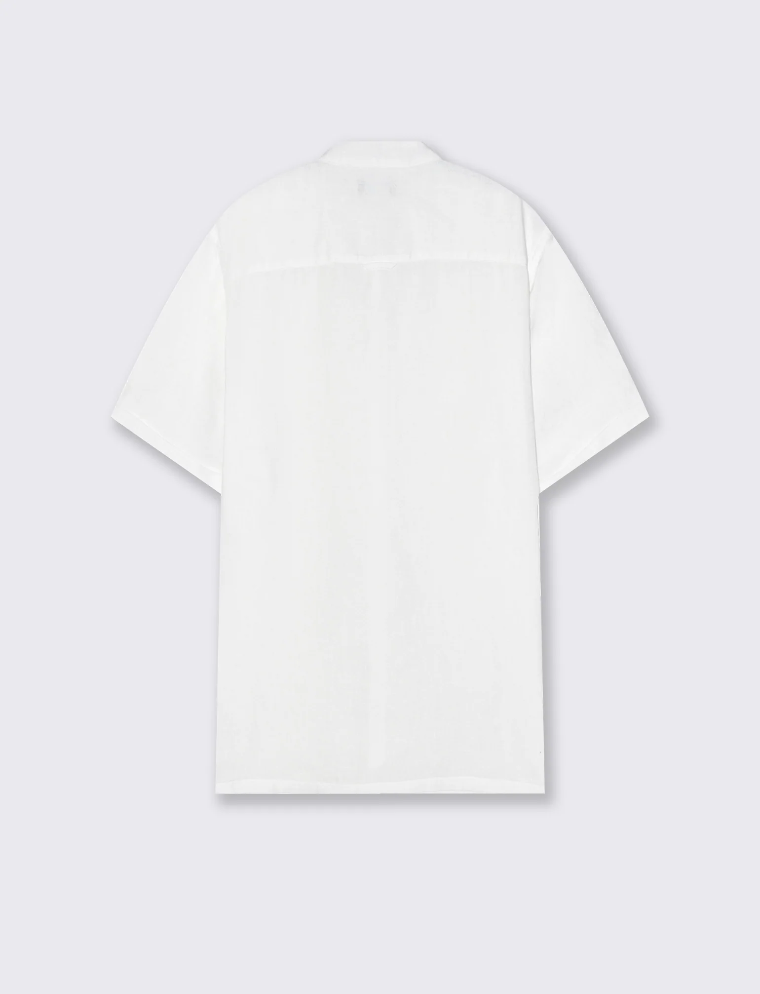 Camicia Lino Manica Corta Regular Fit - Bianco - Image 2