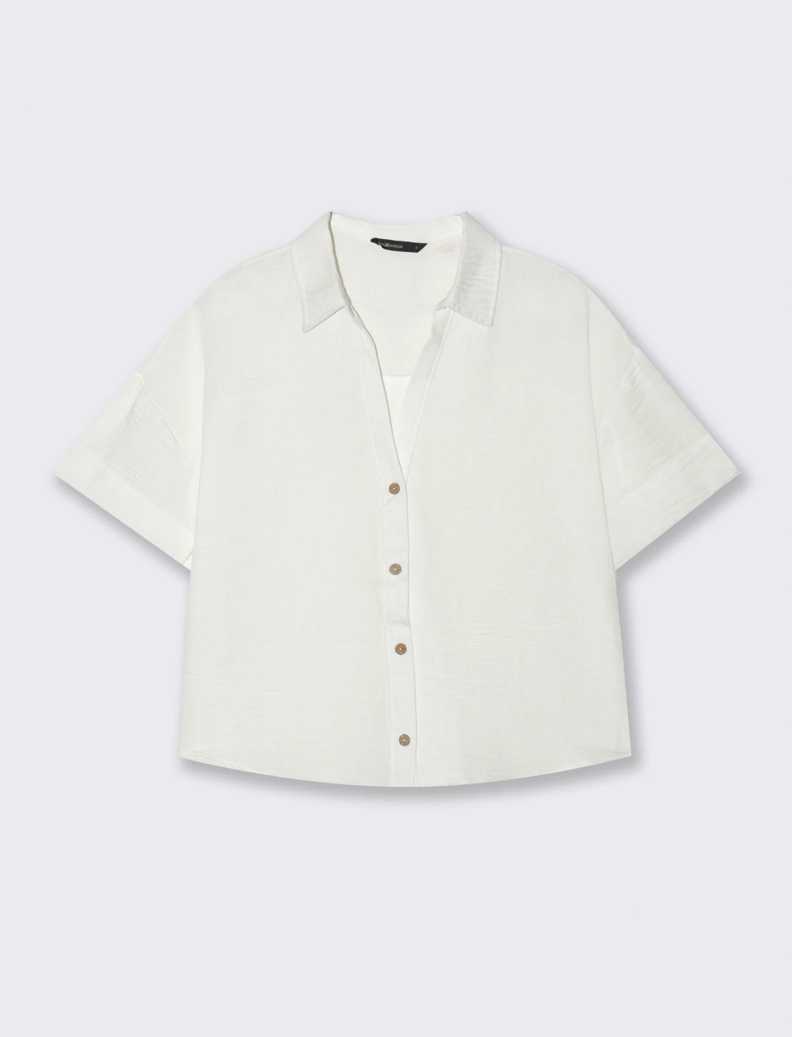 CAMICIA MANICA CORTA - Bianco latte - Image 4