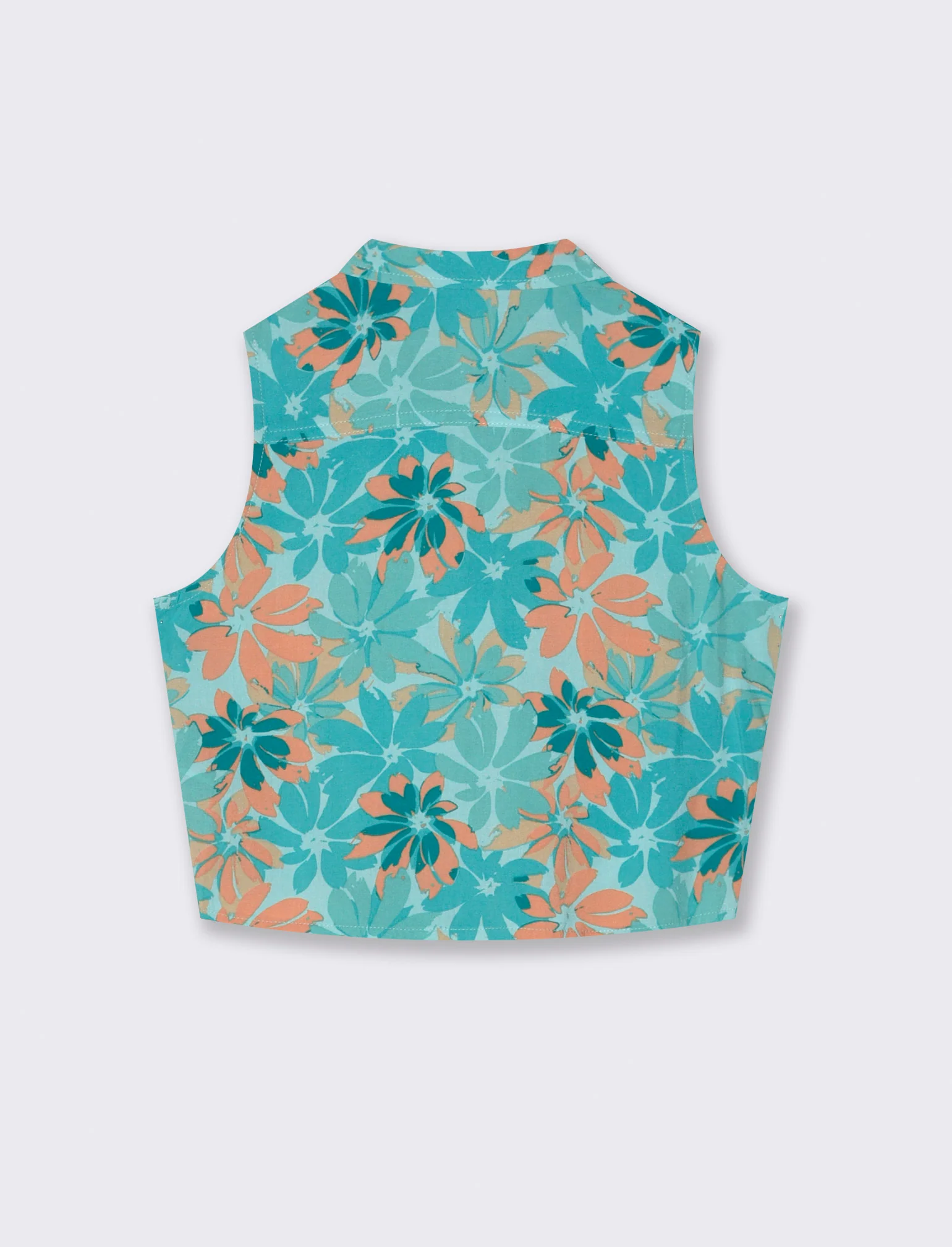 Camicia manica corta con fiocco da bambina - Verde - Image 2
