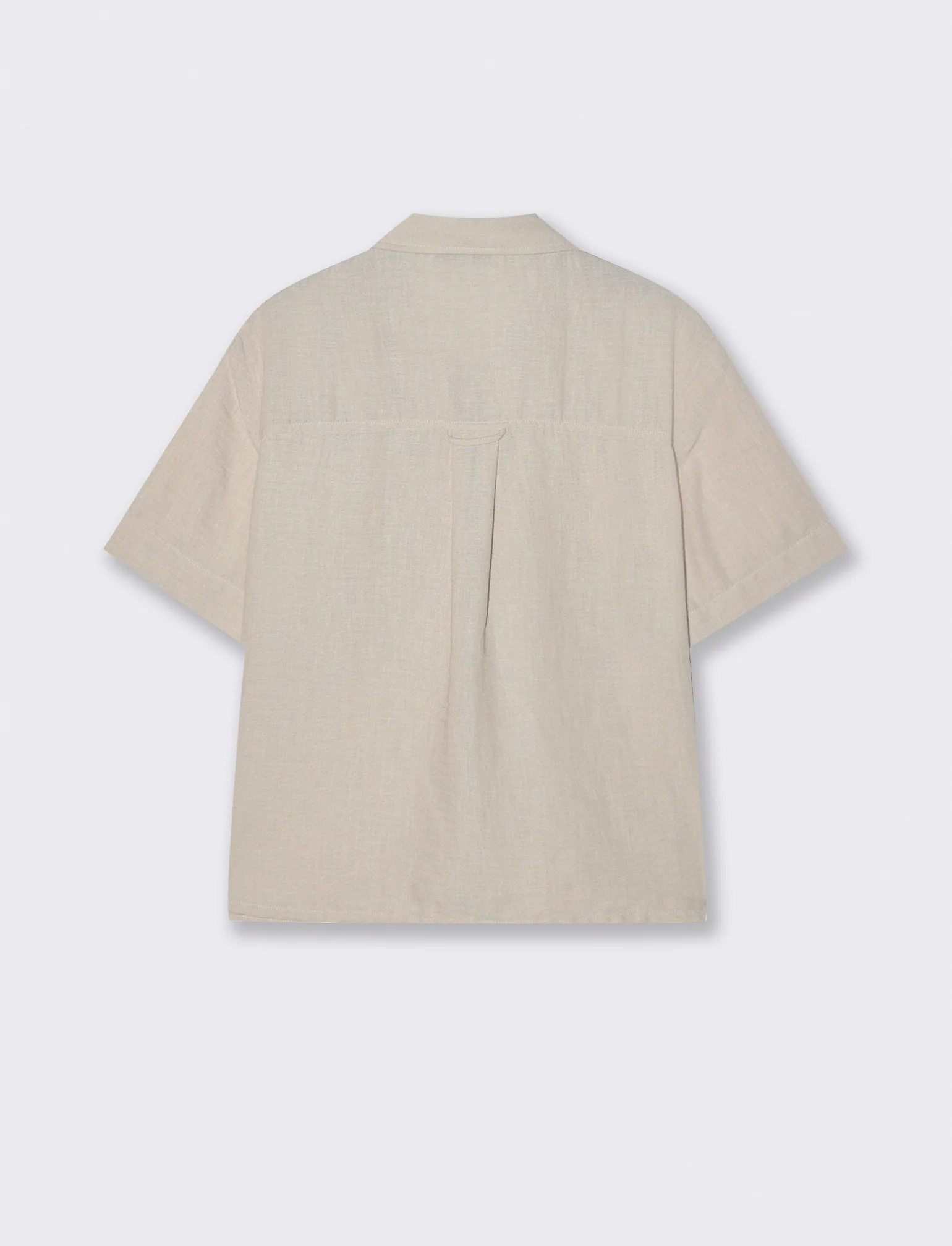 Camicia Manica Corta con Tasche a Toppa - Sabbia - Image 5