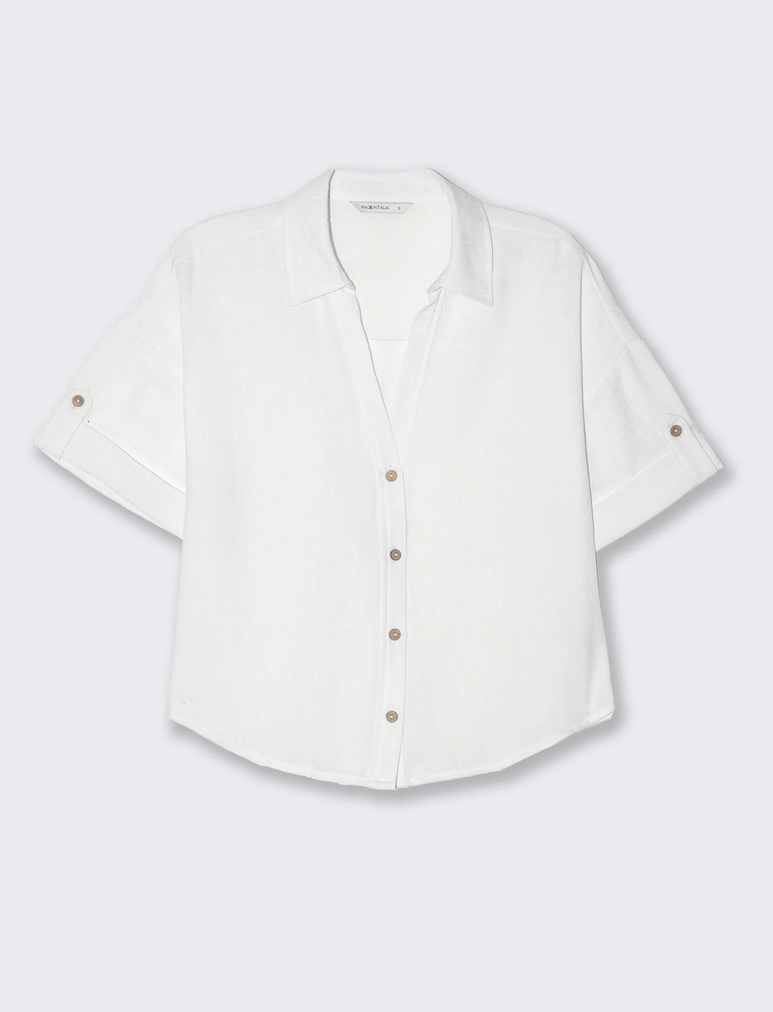 Camicia manica corta da donna - Bianco - Image 4