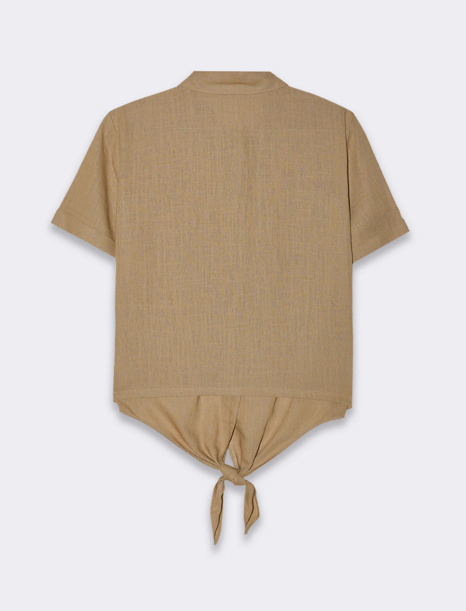 Camicia manica corta da donna - Caramello - Image 5