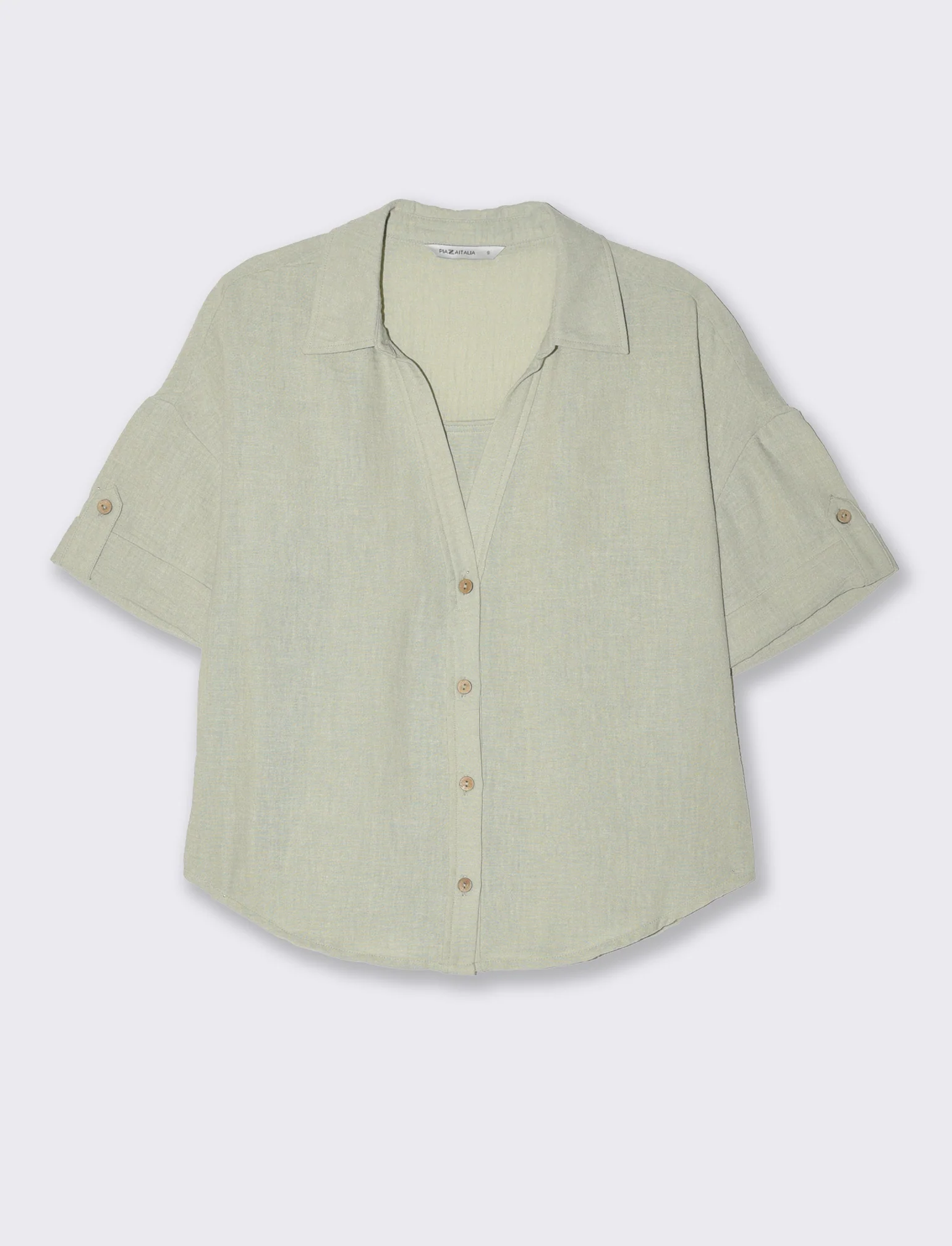 Camicia manica corta da donna - Verdino - Image 4