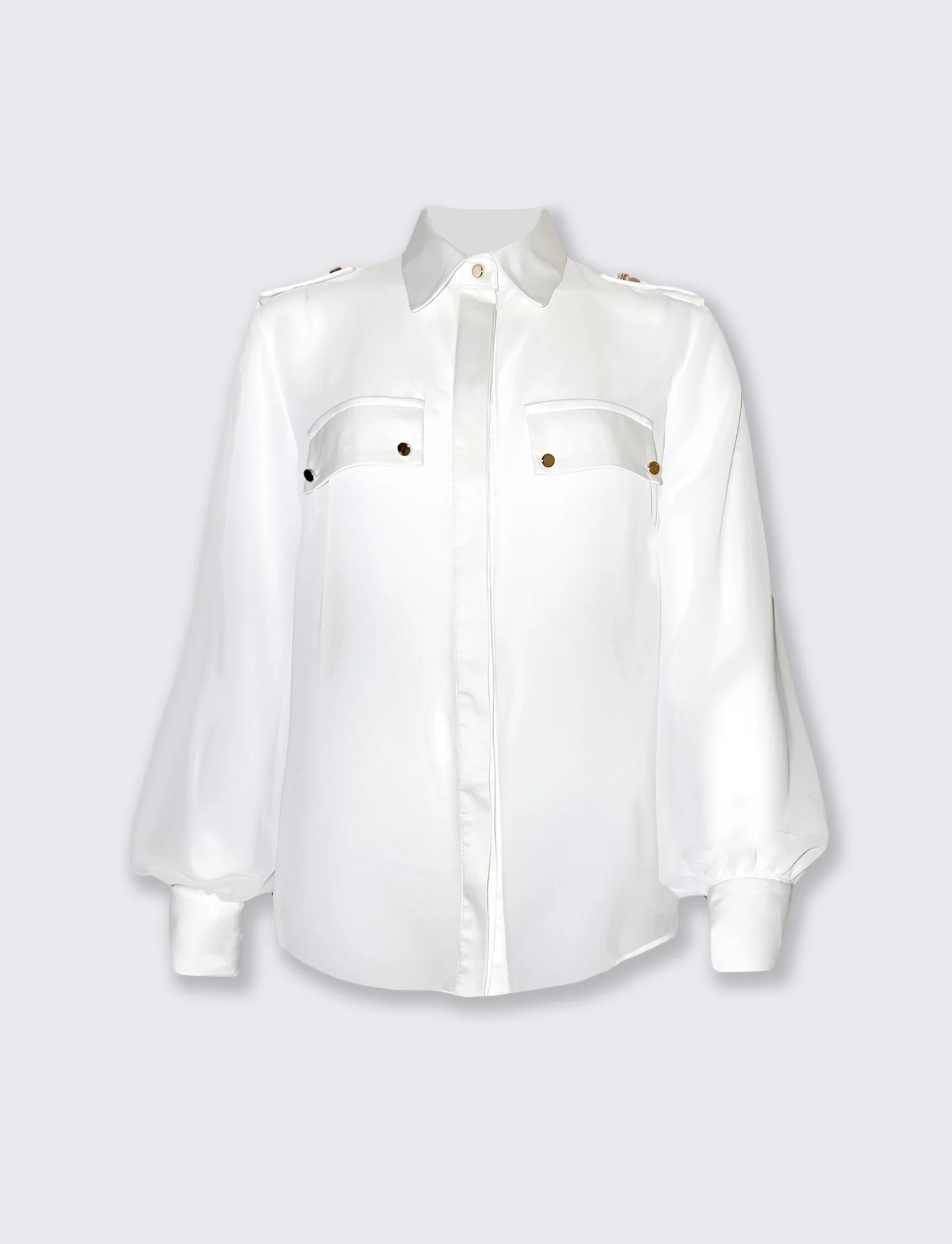Camicia manica lunga con dettagli eleganti - Bianco latte - Image 2