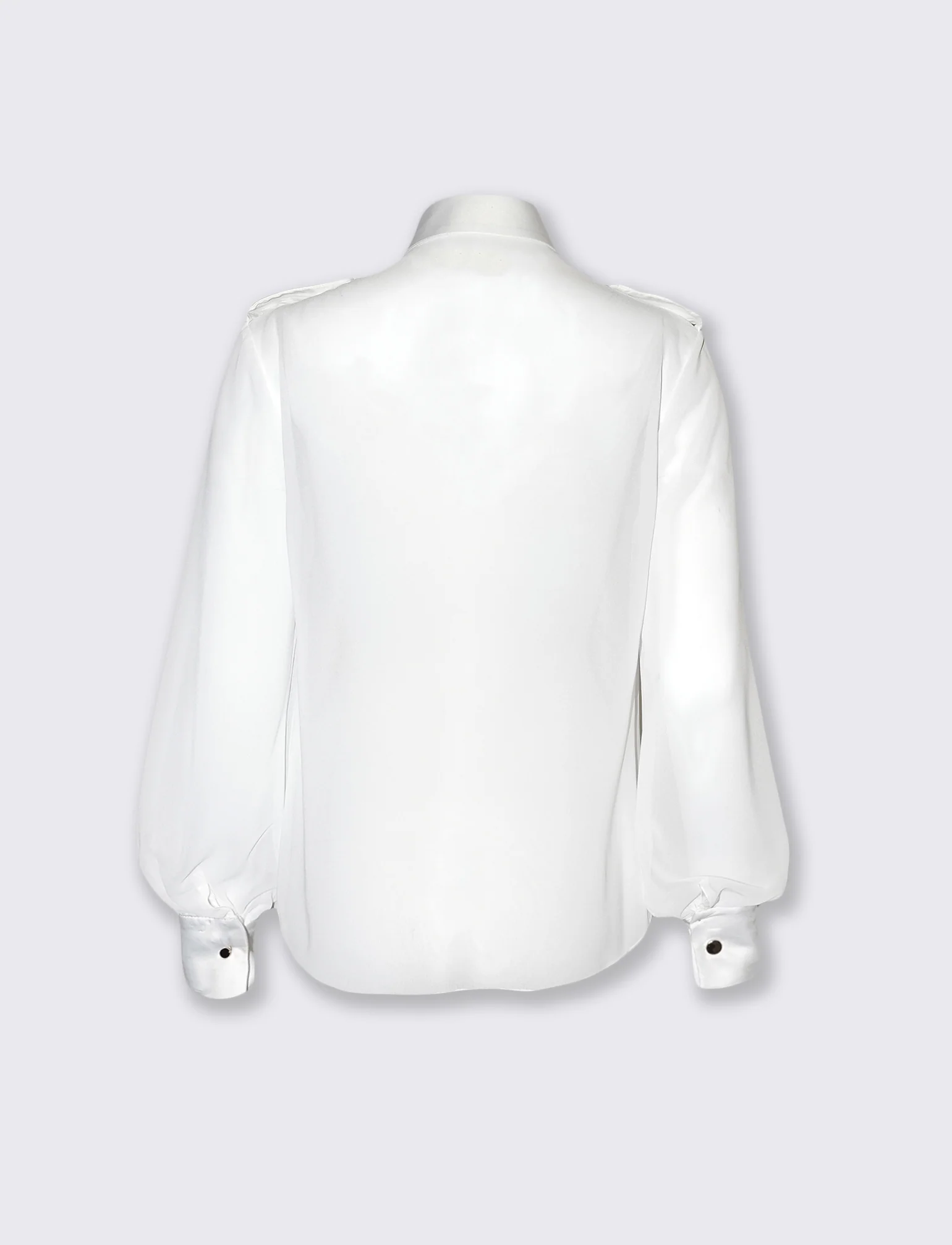 Camicia manica lunga con dettagli eleganti - Bianco latte - Image 5