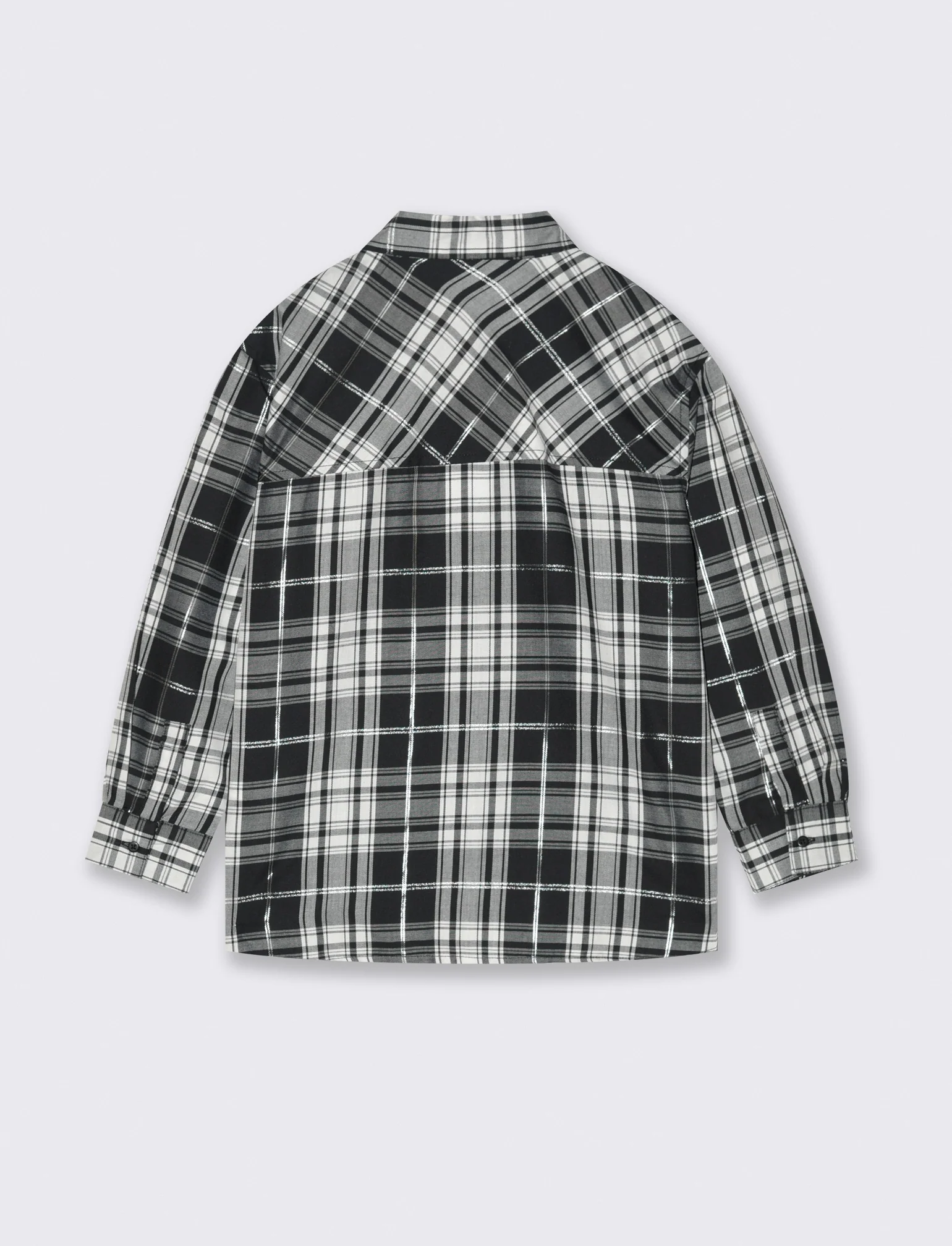 Camicia manica lunga con taschino. - Nero - Image 4