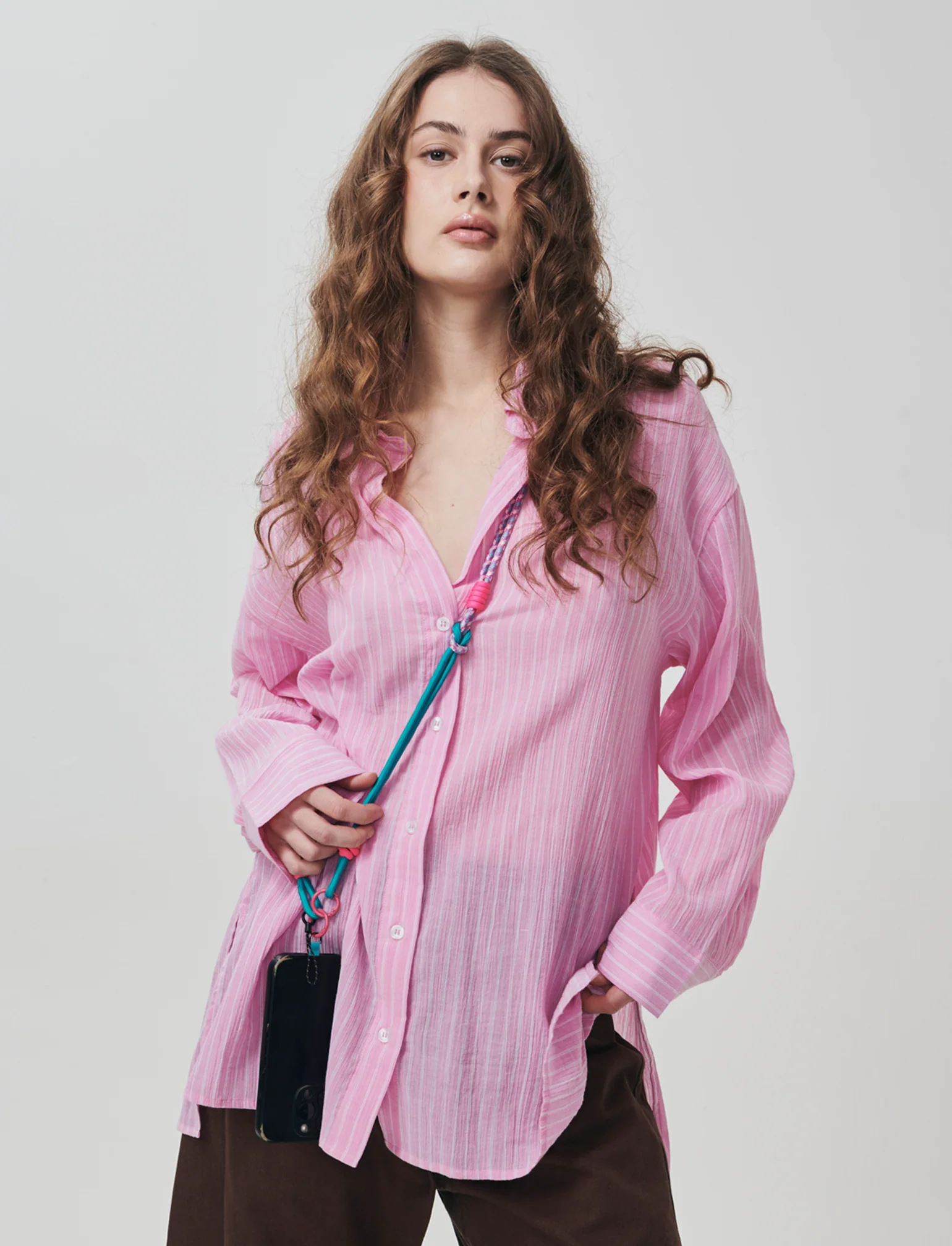 Camicia Manica Lunga Scollo a V Relaxed - var 1