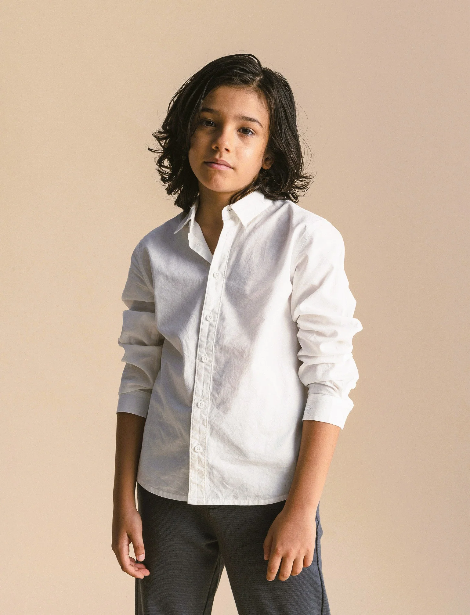 Camicia maniche lunghe - Bianco latte