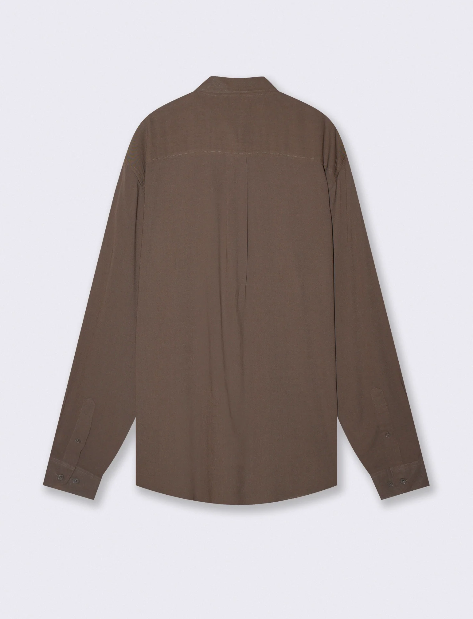 Camicia Melange Misto Viscosa Leggera - Grigio fango - Image 2