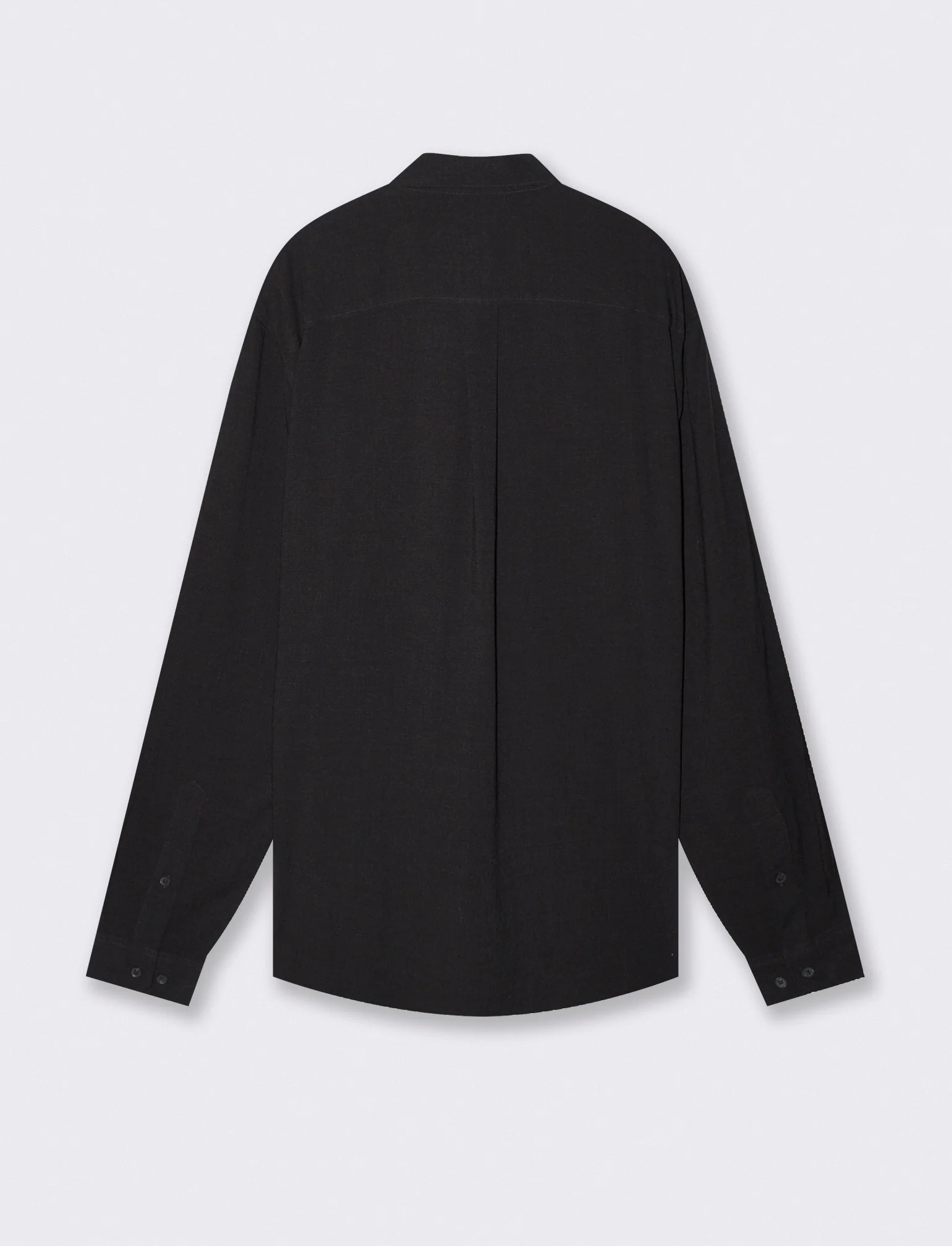 Camicia Melange Misto Viscosa Leggera - Nero - Image 2