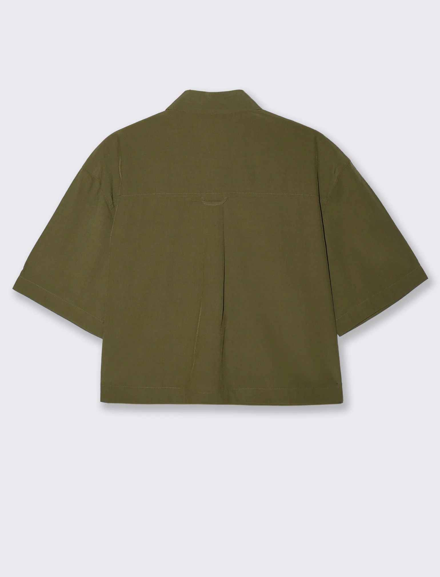 Camicia Mezza Manica con Tasche a Toppa - Kaky 1 - Image 4