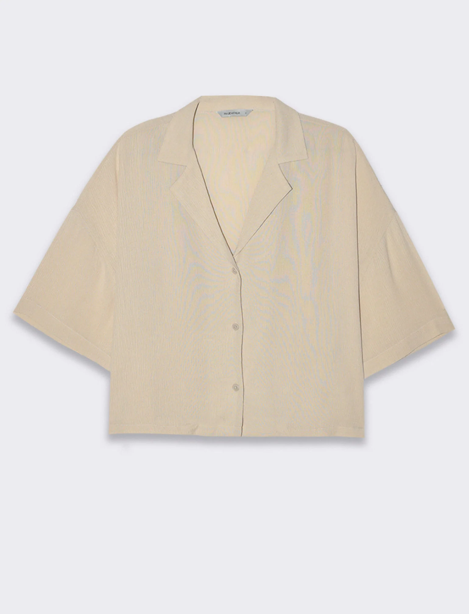Camicia mezza manica da donna - Beige corda - Image 4