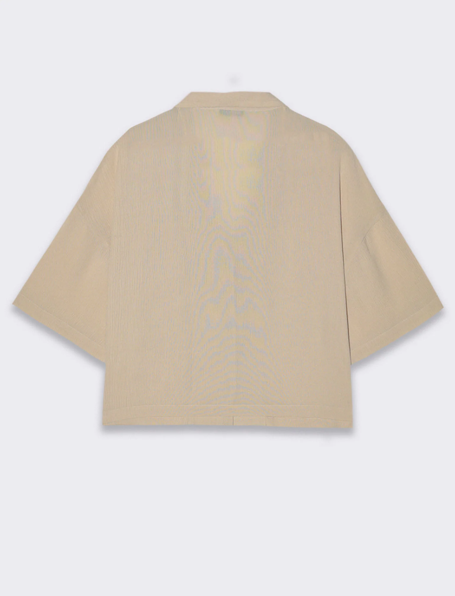 Camicia mezza manica da donna - Beige corda - Image 5