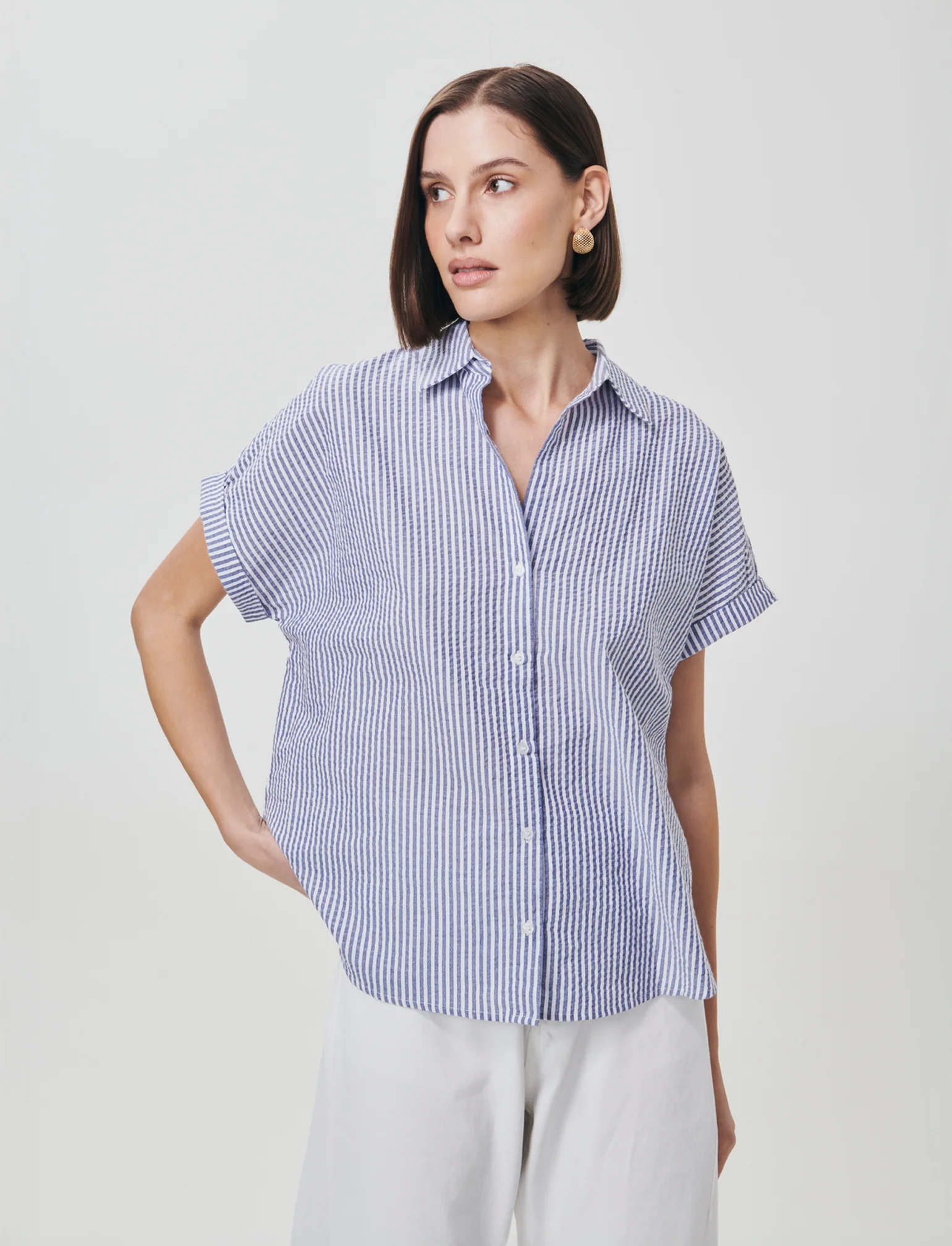 Camicia Mezza Manica Scollo a V - var 1 - Image 3